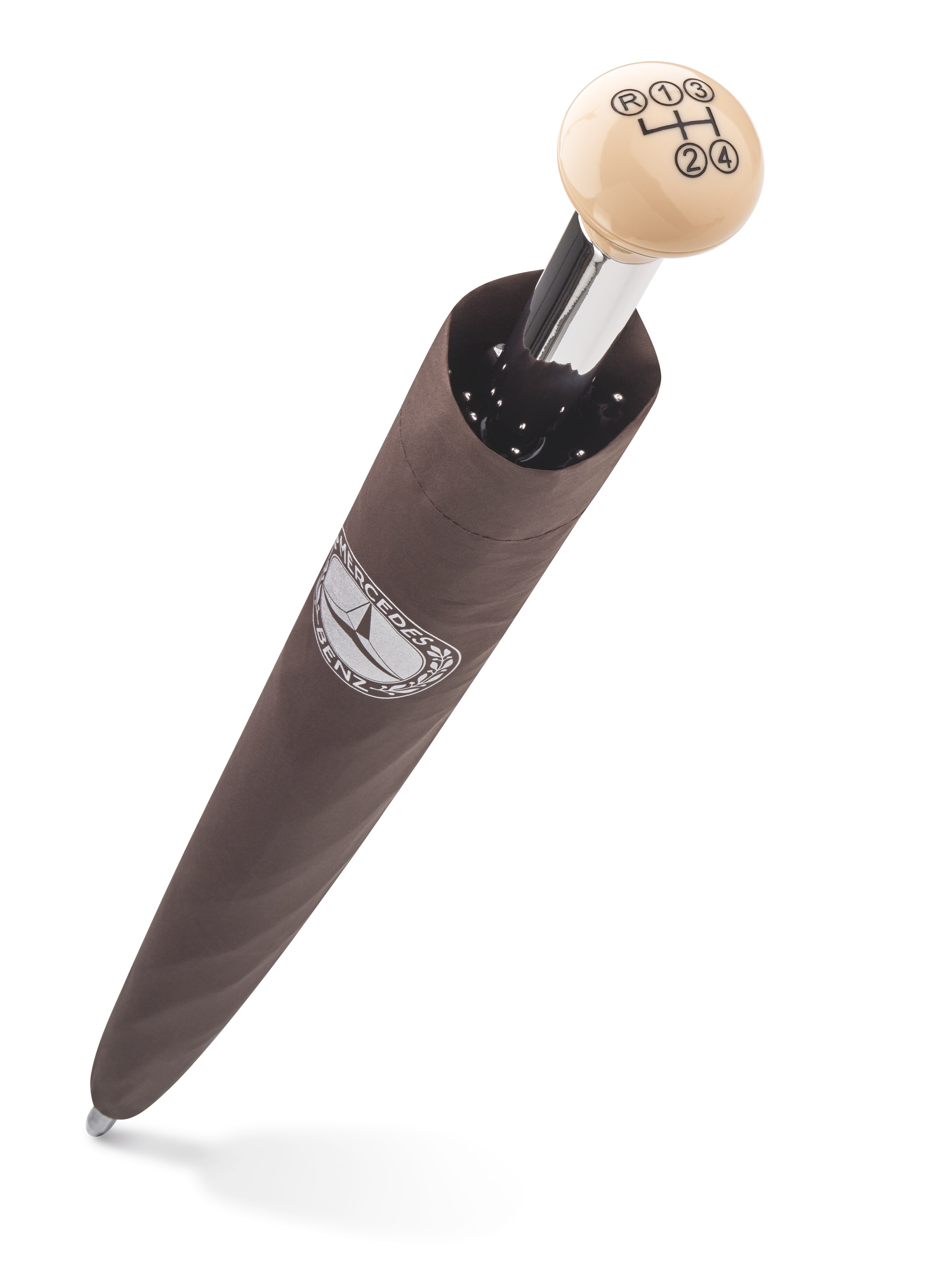 Parasol gościnny, 300 SL, Gałka dźwigni zmiany biegów - brązowy, stal / włókno szklane / poliester (z recyklingu)