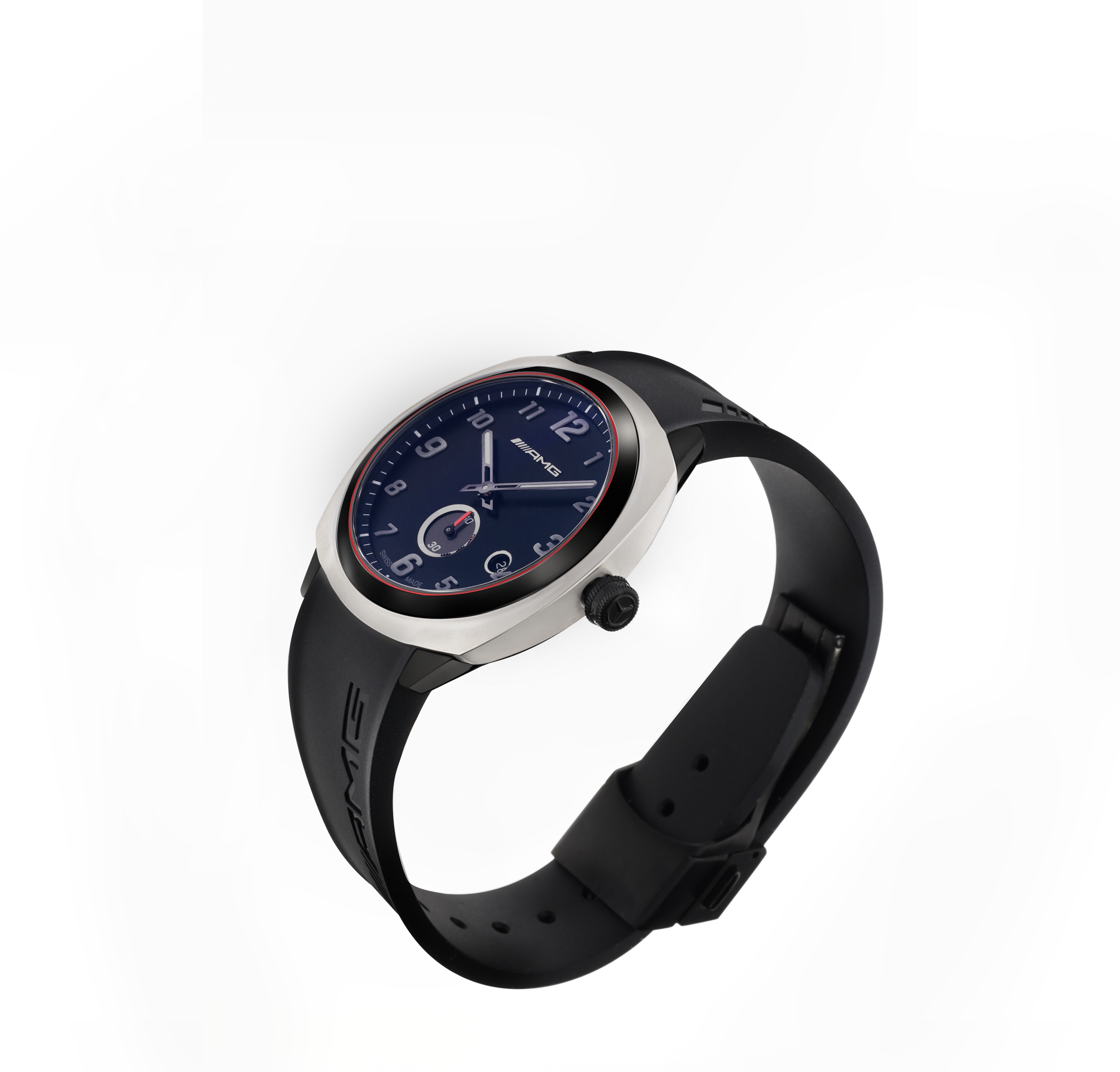 Zegarek na rękę, Unisex, AMG, Produkty podstawowe - czerń / antracyt / czerwony, stal nierdzewna / tytan / kauczuk