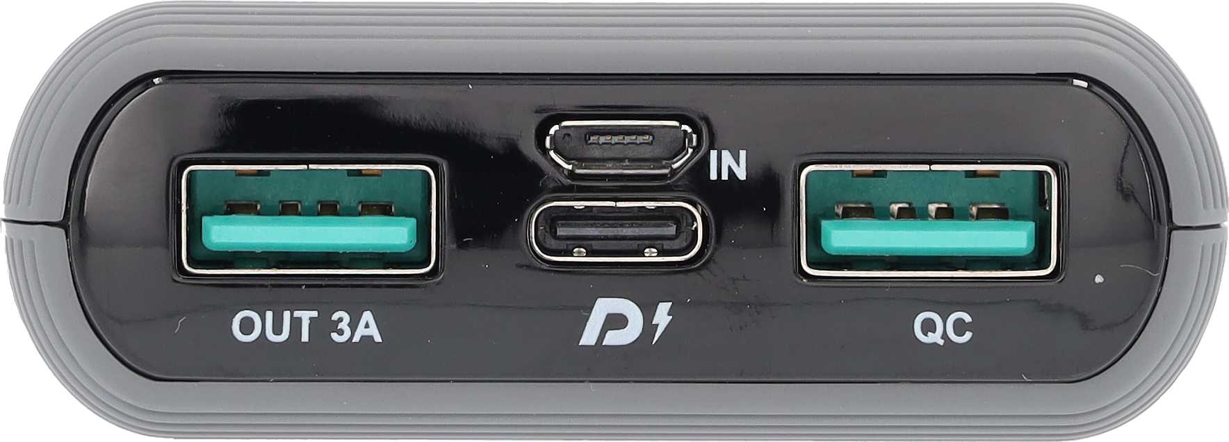 Powerbank, 10.000 mAh - szary, tworzywo sztuczne