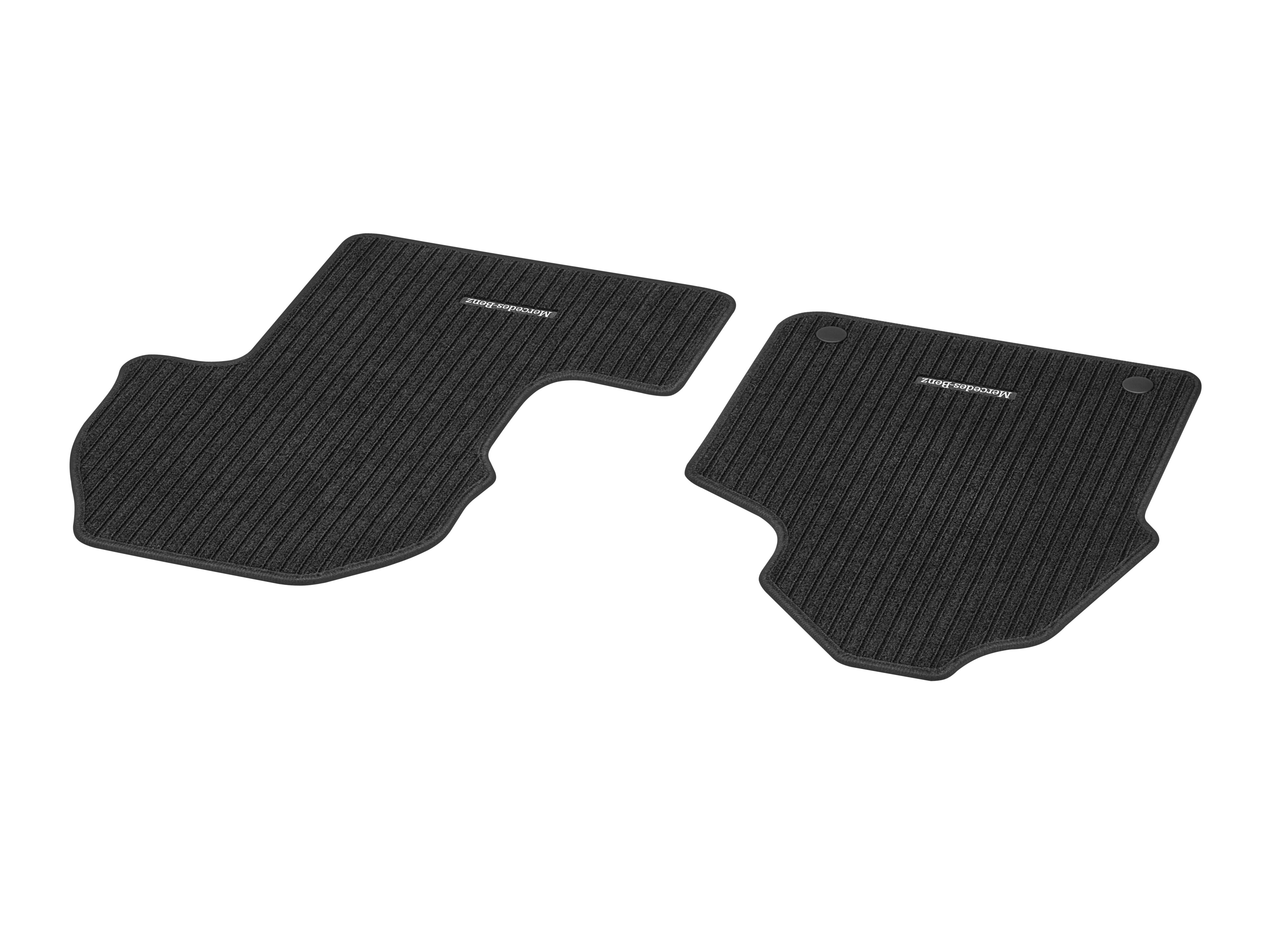 Maty rypsowe CLASSIC, Maty po stronie kierowcy i pasażera, Zestaw 2-częściowy, bez H00 - kierownica z lewej strony, czerń