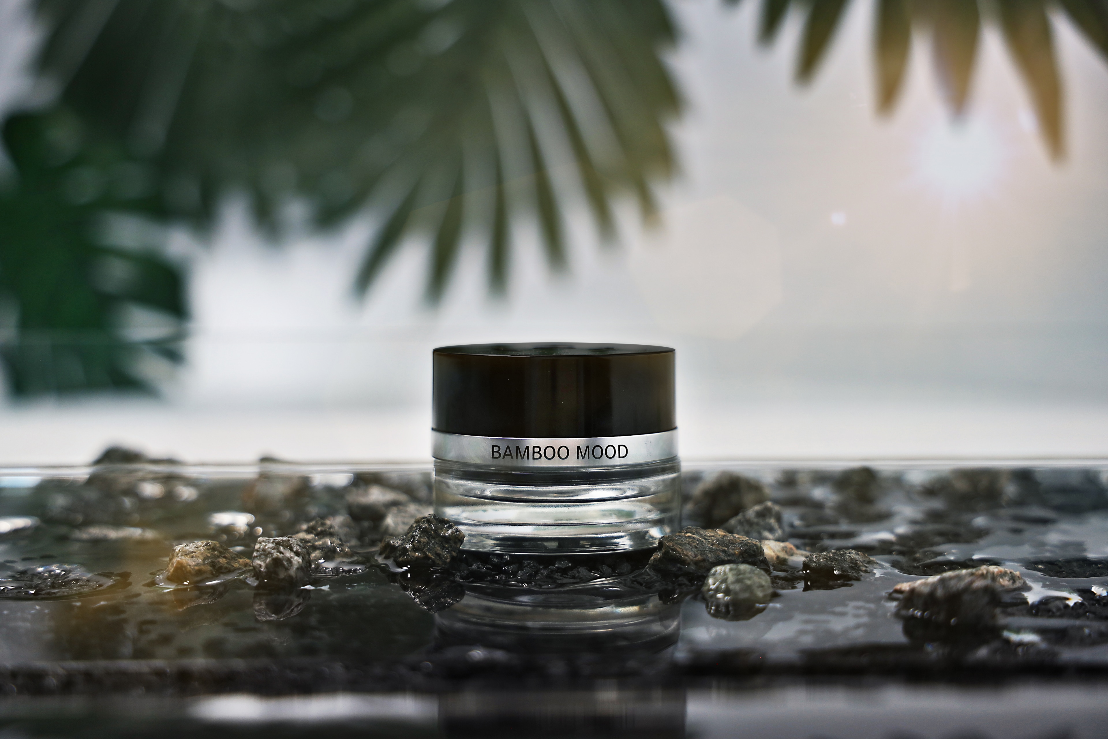 Flakon, BAMBOO MOOD - przezroczyste / czerń, szkło, 15 ml