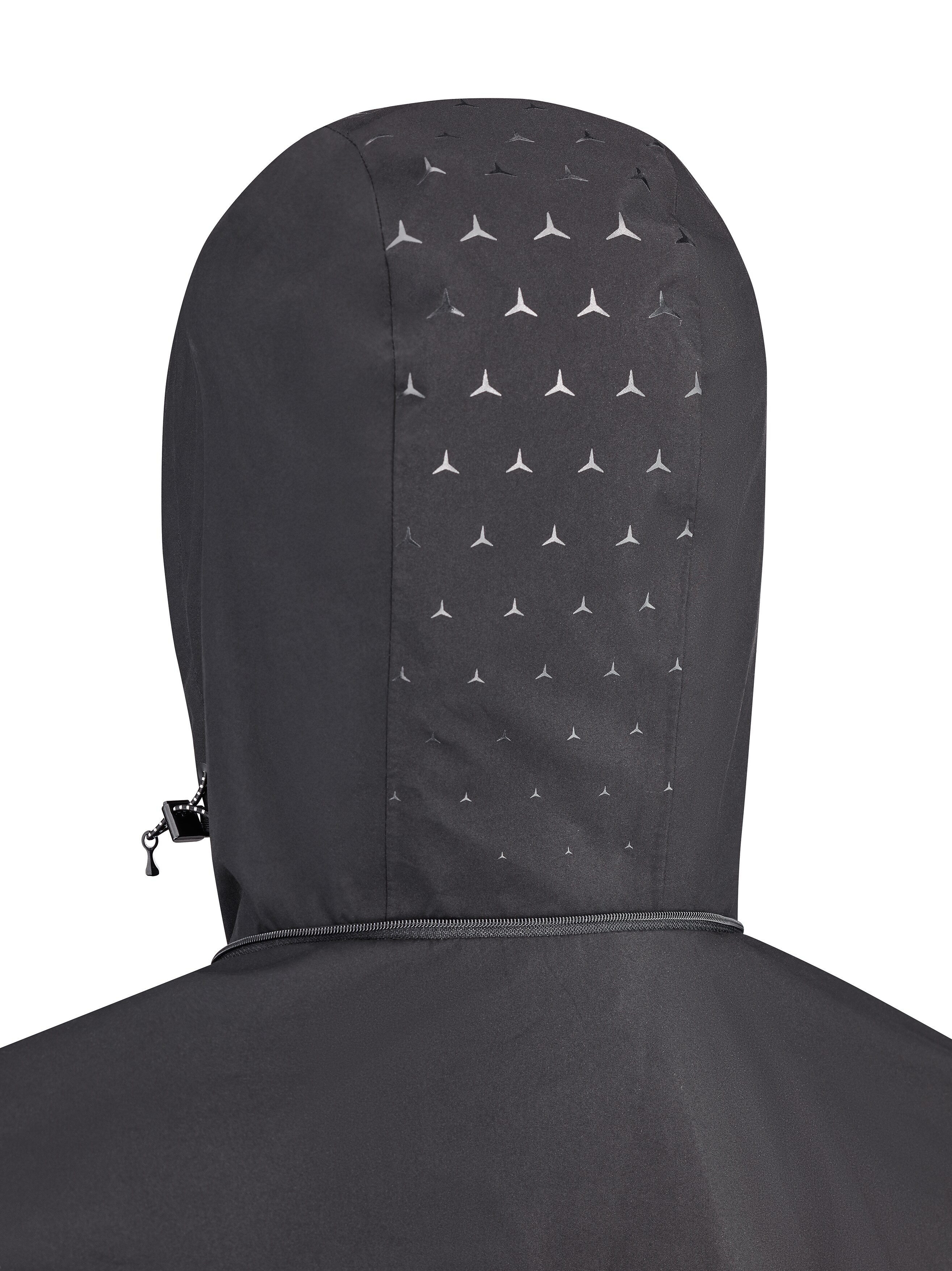 Męska kurtka przeciwdeszczowa - czerń, S