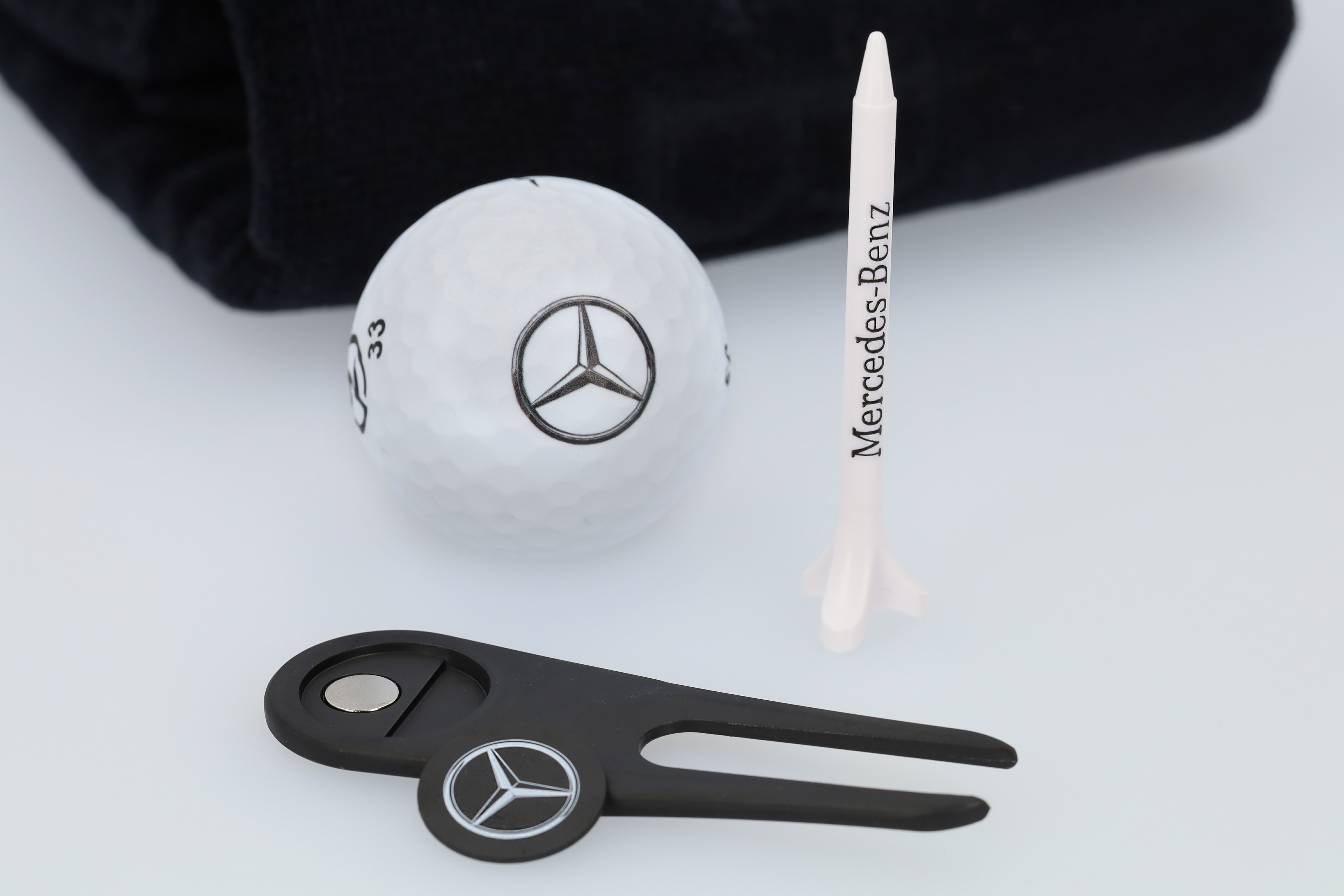 Golf-Geschenkset, klein - schwarz, Polyester