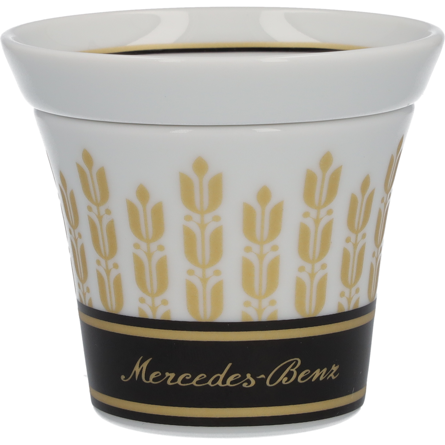 Espressotassen, Set, 4-teilig - schwarz / weiß / goldfarben, Porzellan, 90 ml, Kahla