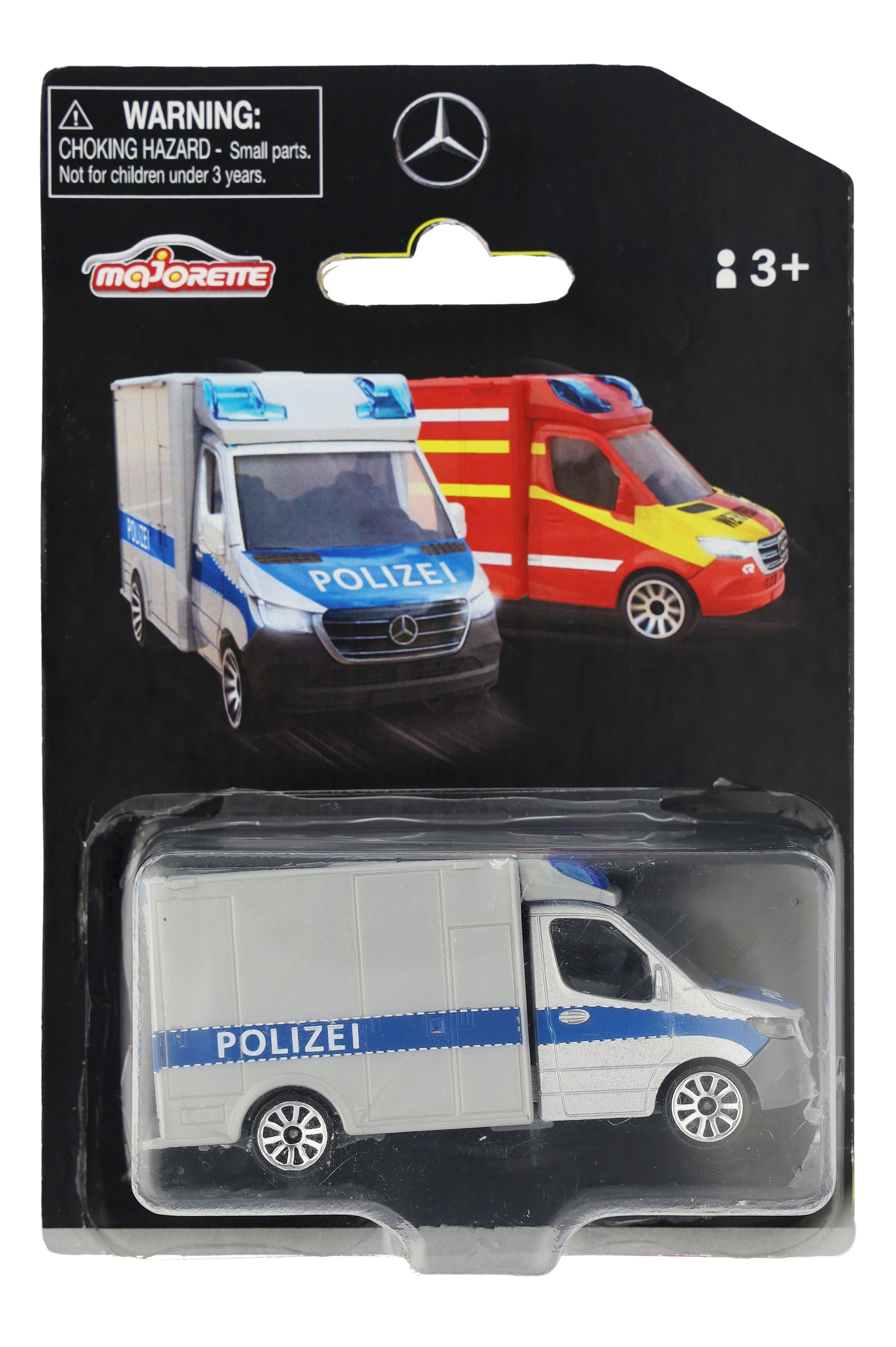 Sprinter, Polizei - silberfarben, Majorette, 7,62 cm (3 Zoll)
