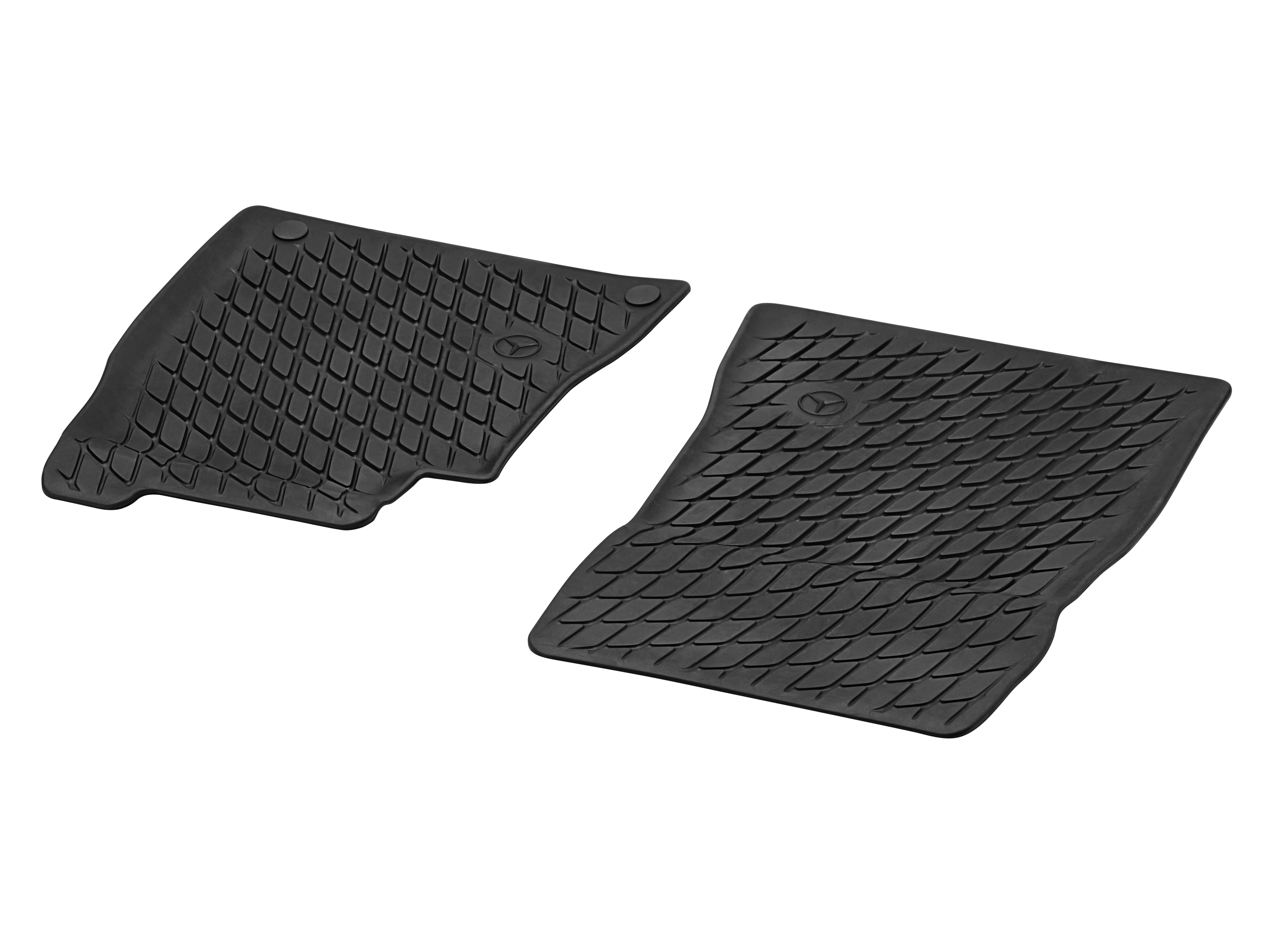 Maty na każdą pogodę Dynamic Squares, Maty po stronie kierowcy i pasażera, Zestaw 2-częściowy - kierownica z lewej strony, czerń