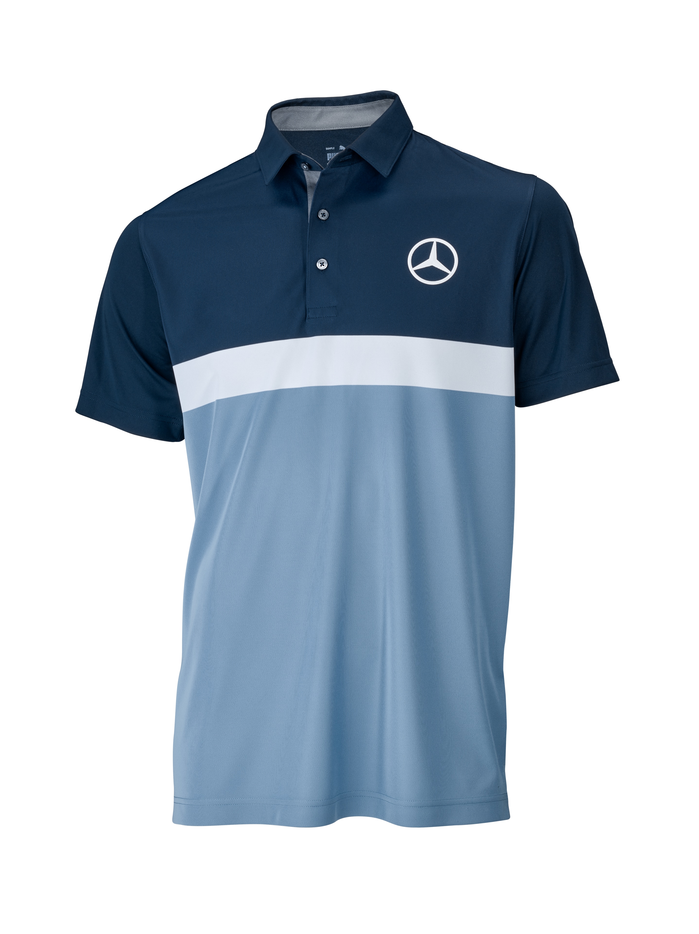 Golf-Poloshirt Herren, Pure Colorblock - navy / Zen Blue / white, L