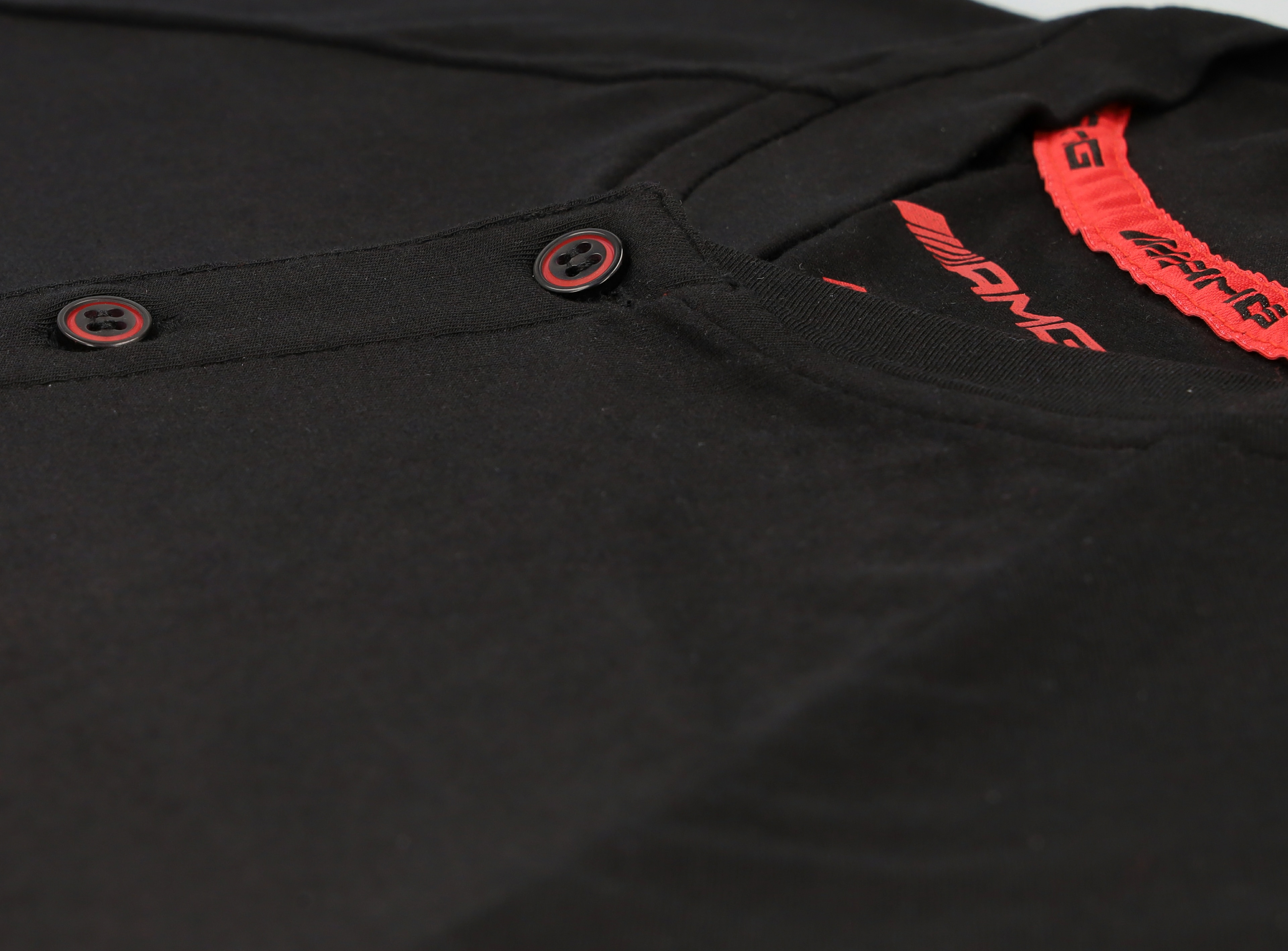 AMG Poloshirt Herren - schwarz / rot, M