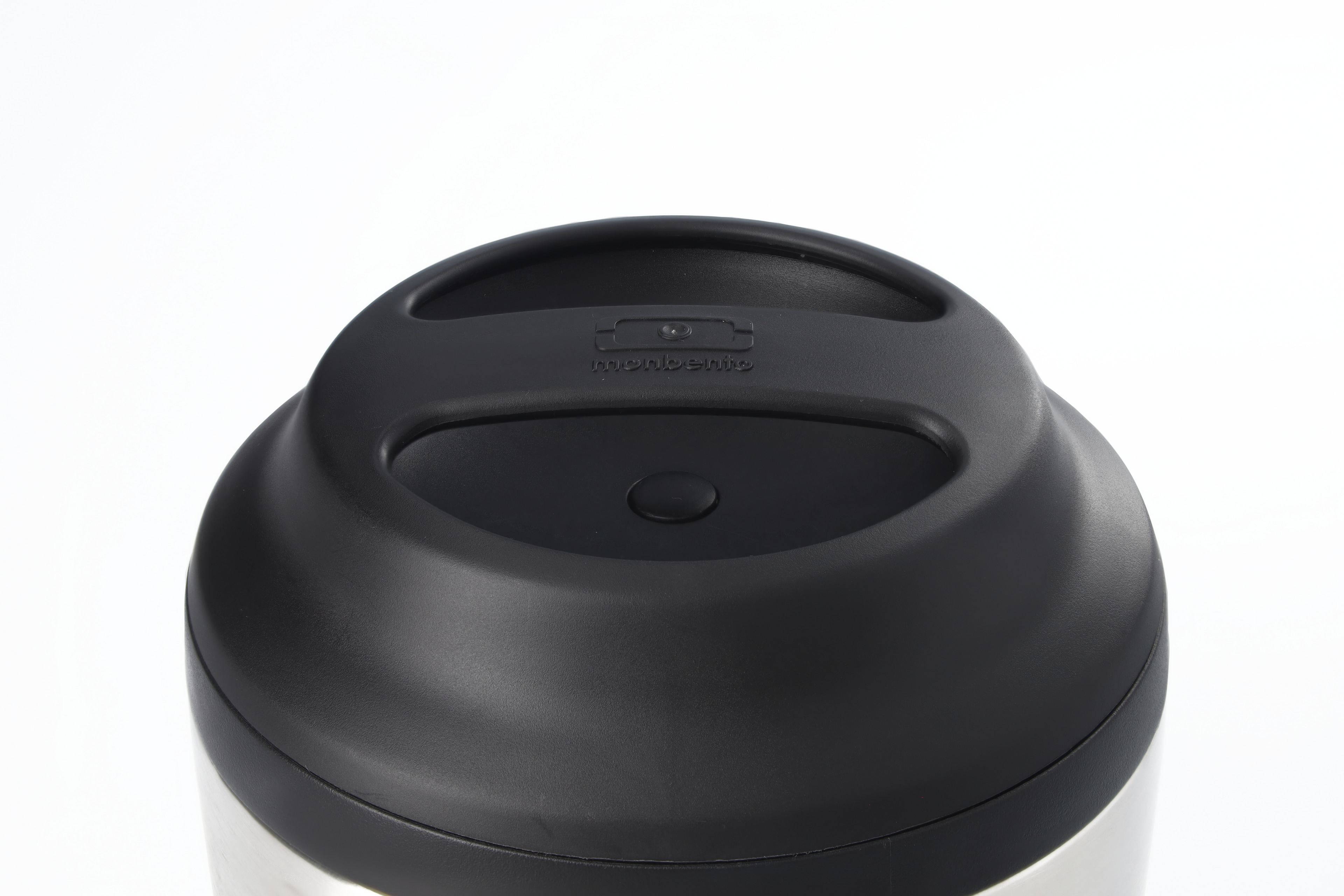 Isotherm-Lunchbox - schwarz-silber, Edelstahl / Polypropylen / Silikon, monbento®, 550 ml