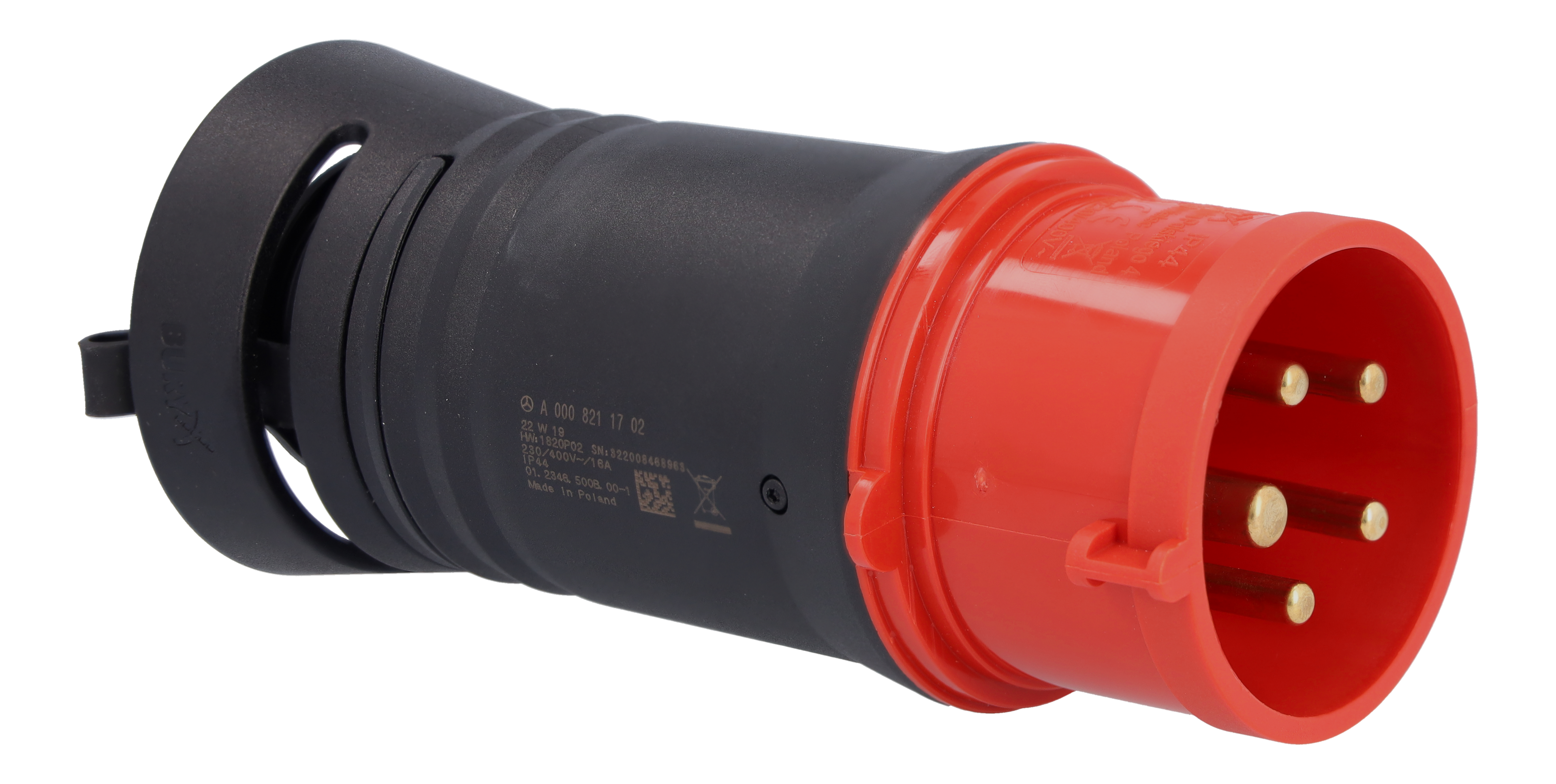 Flexibles Ladesystem Pro, Adapter, CEE 16/3-phasig - Kunststoff, schwarz, LL/RL