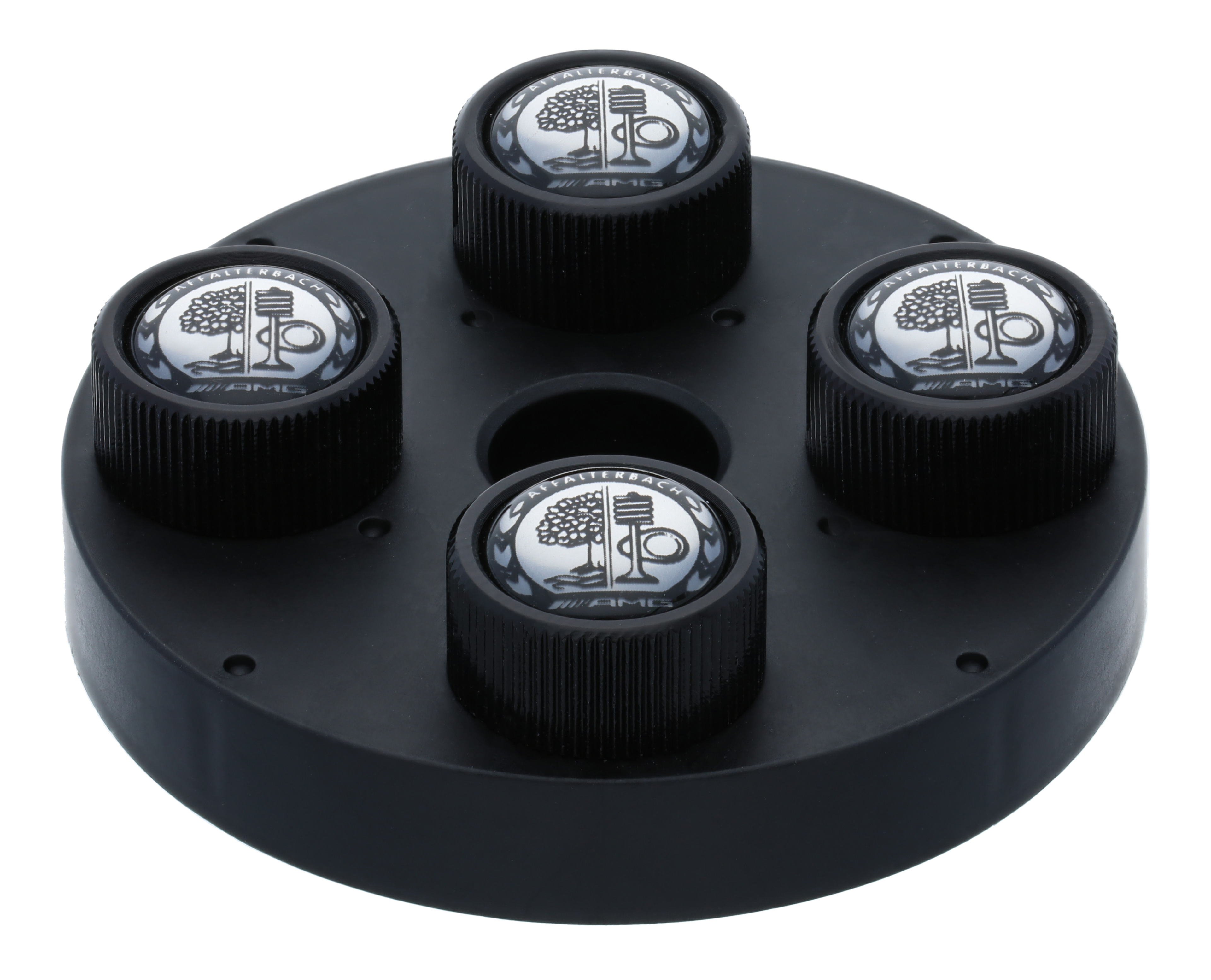 AMG Ventilzierkappen, mit Affalterbach Wappen - schwarz
