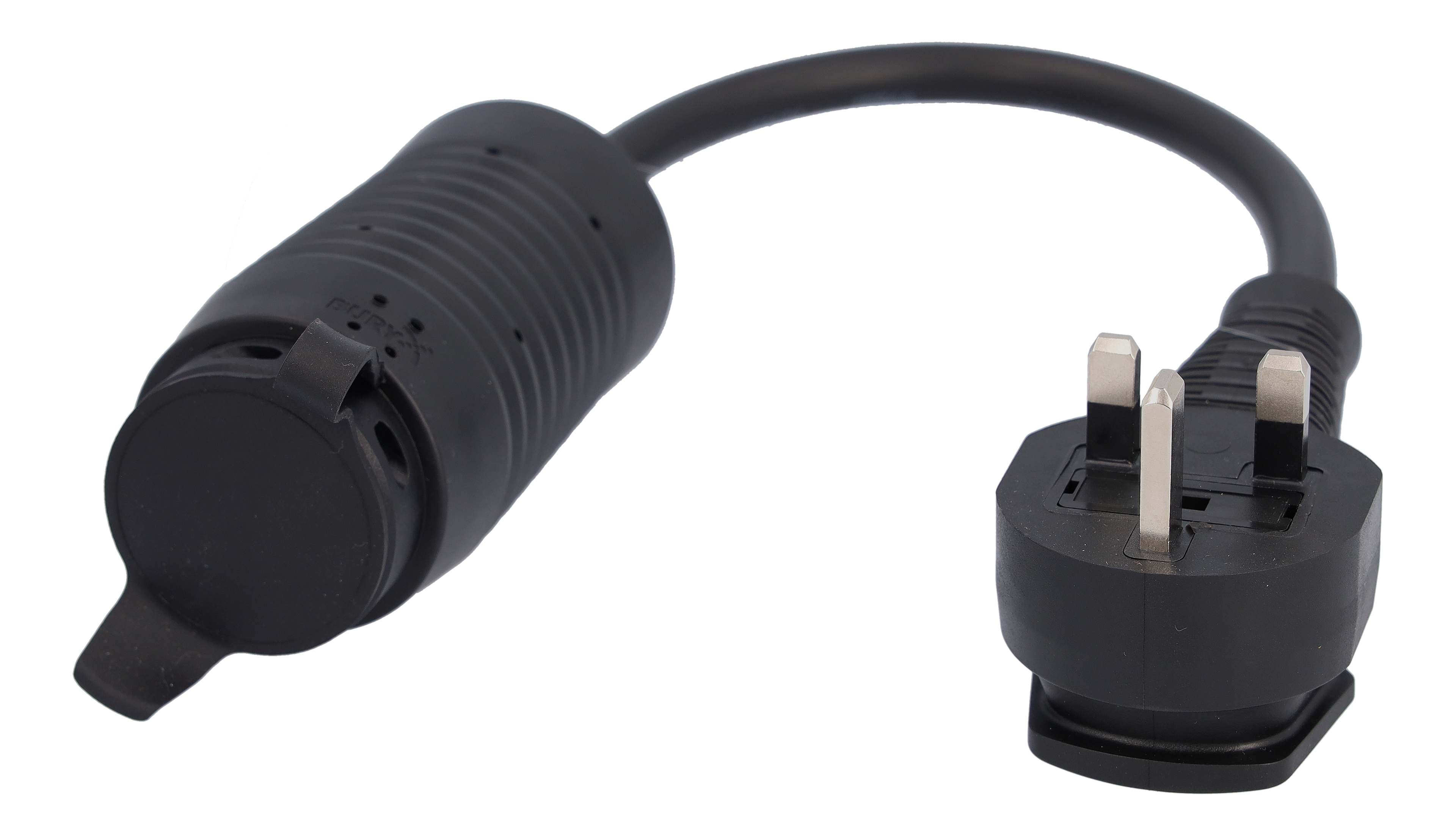 Elastyczny system ładowania Pro, Adapter, Typ G (UK) - tworzywo sztuczne, czerń, kierownica z lewej/prawej strony