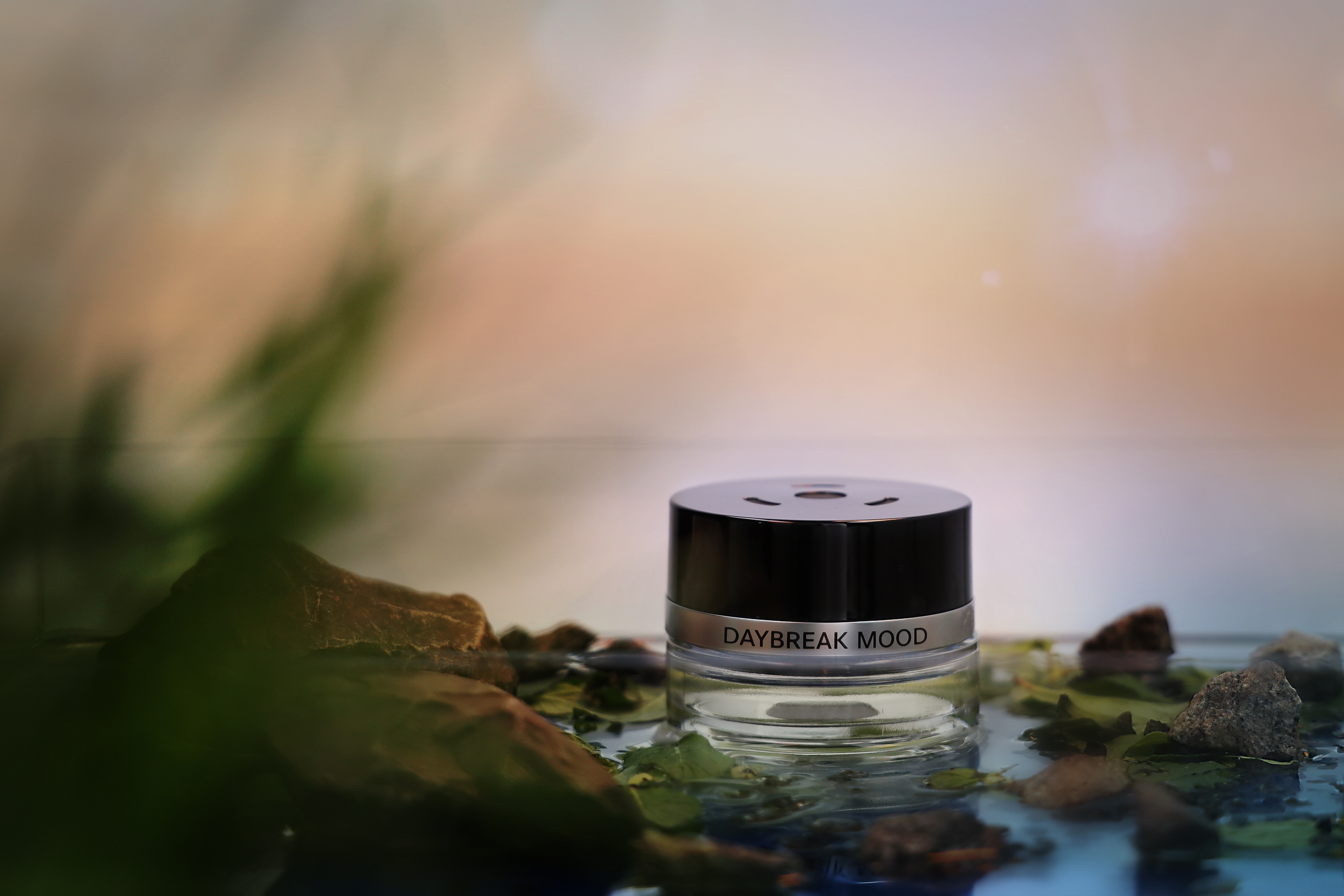 Flakon, DAYBREAK MOOD - przezroczyste / czerń, szkło, 15 ml