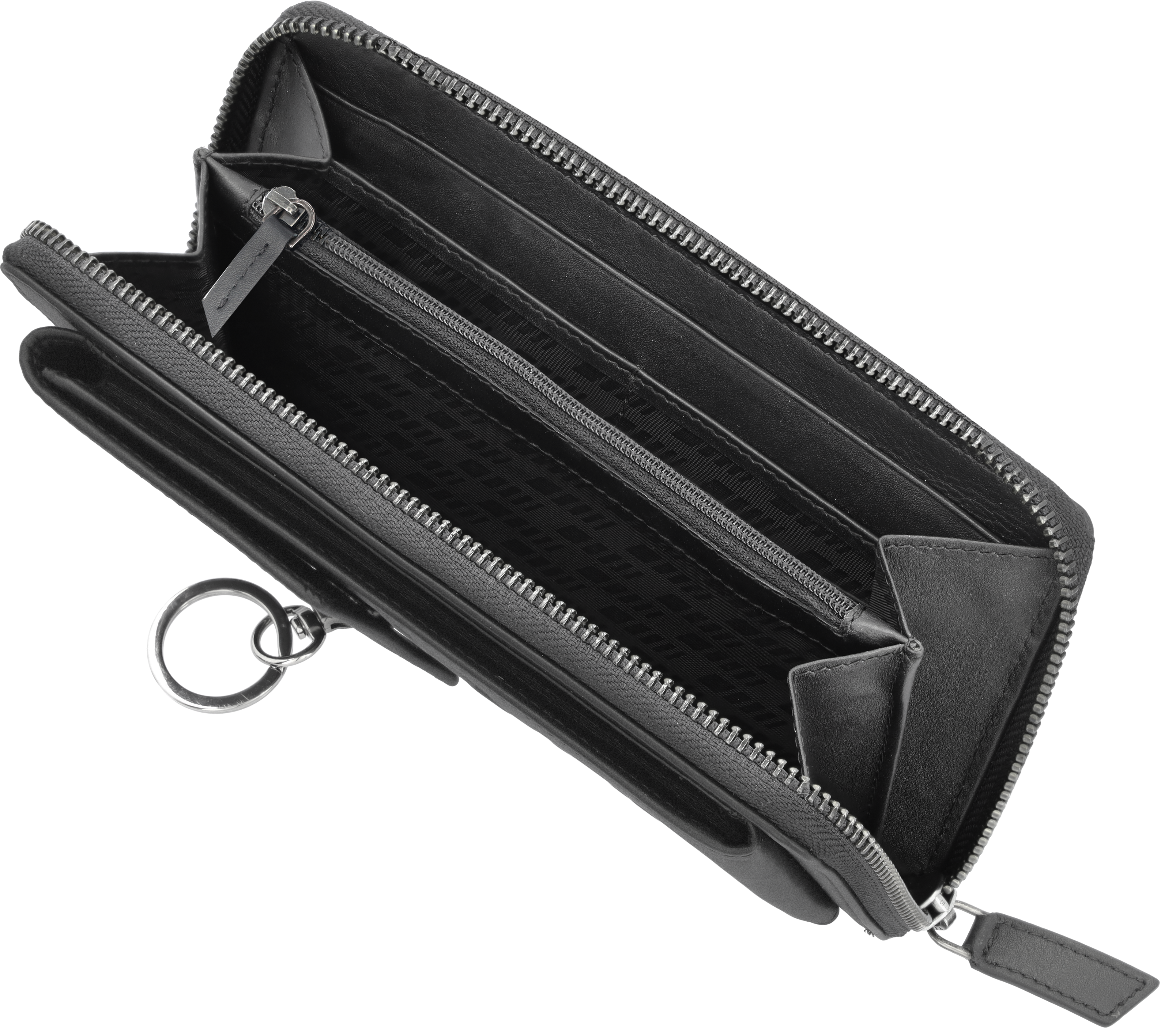 Etui na smartfona AMG - czerń, skóra bydlęca / poliester