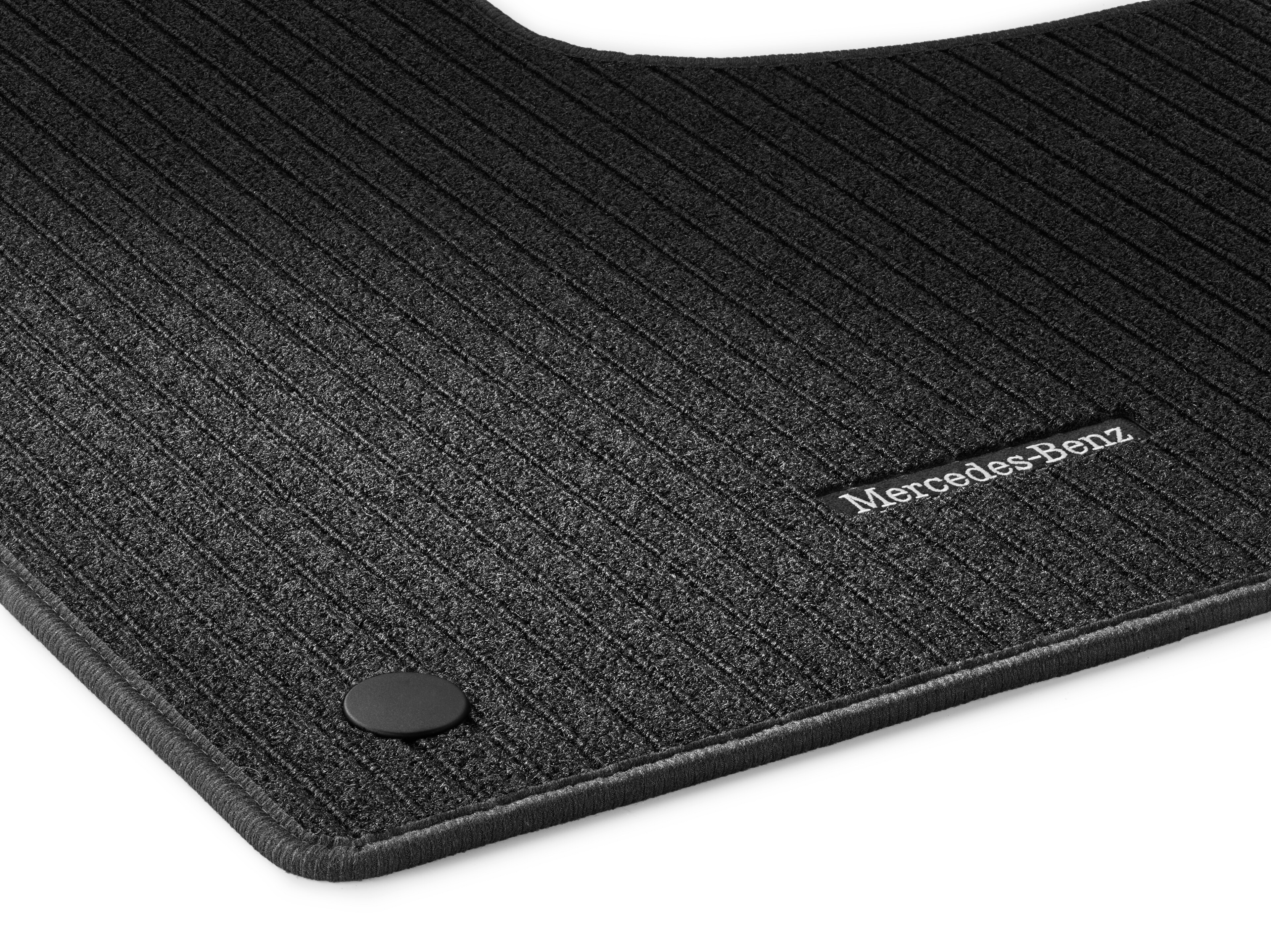 Maty rypsowe CLASSIC, Maty po stronie kierowcy i pasażera, Zestaw 2-częściowy, z/bez S23 (2-osobowy fotel pasażera) - kierownica z lewej strony, czerń