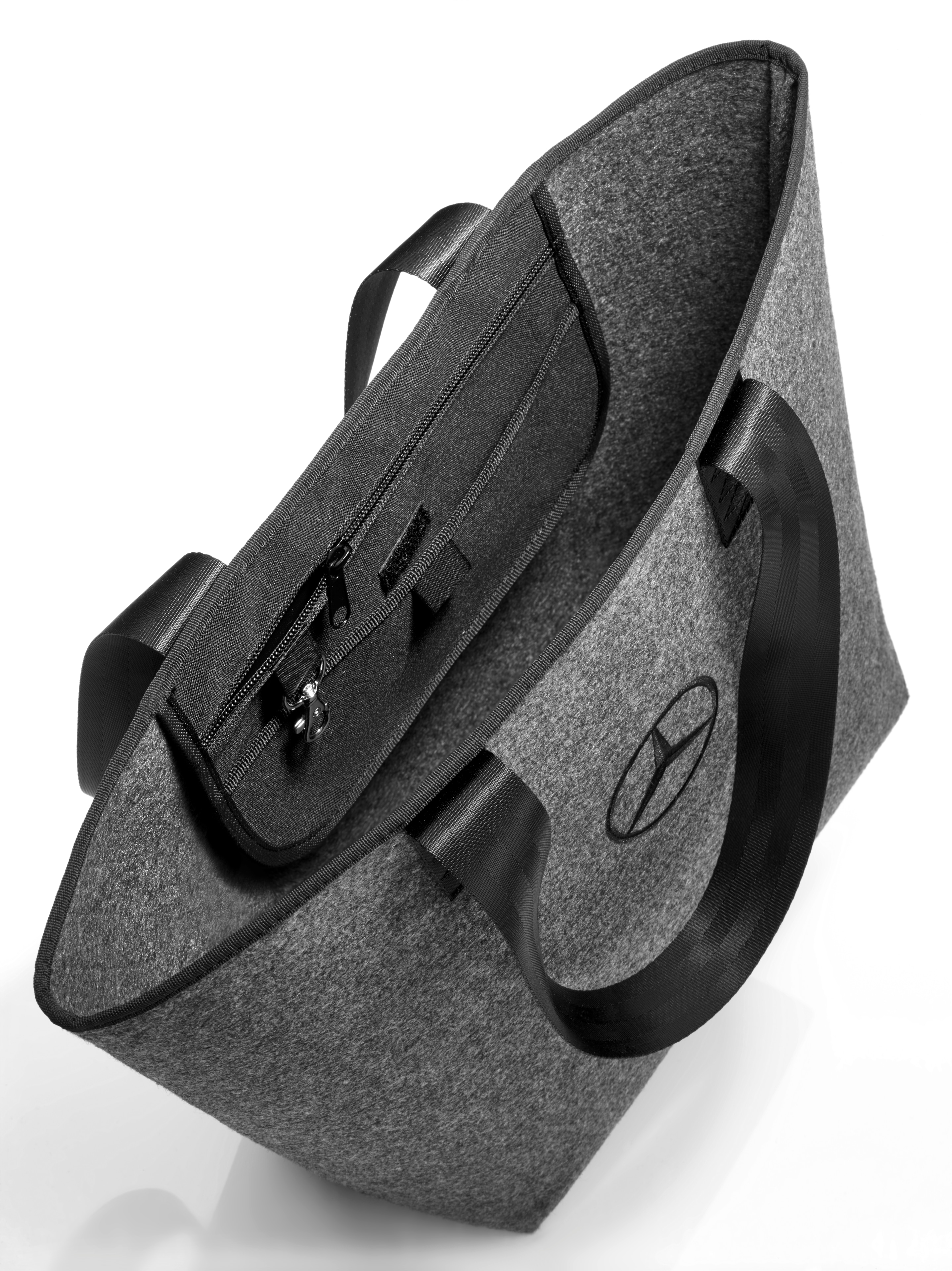 Torba na zakupy - szary / czerń, poliester