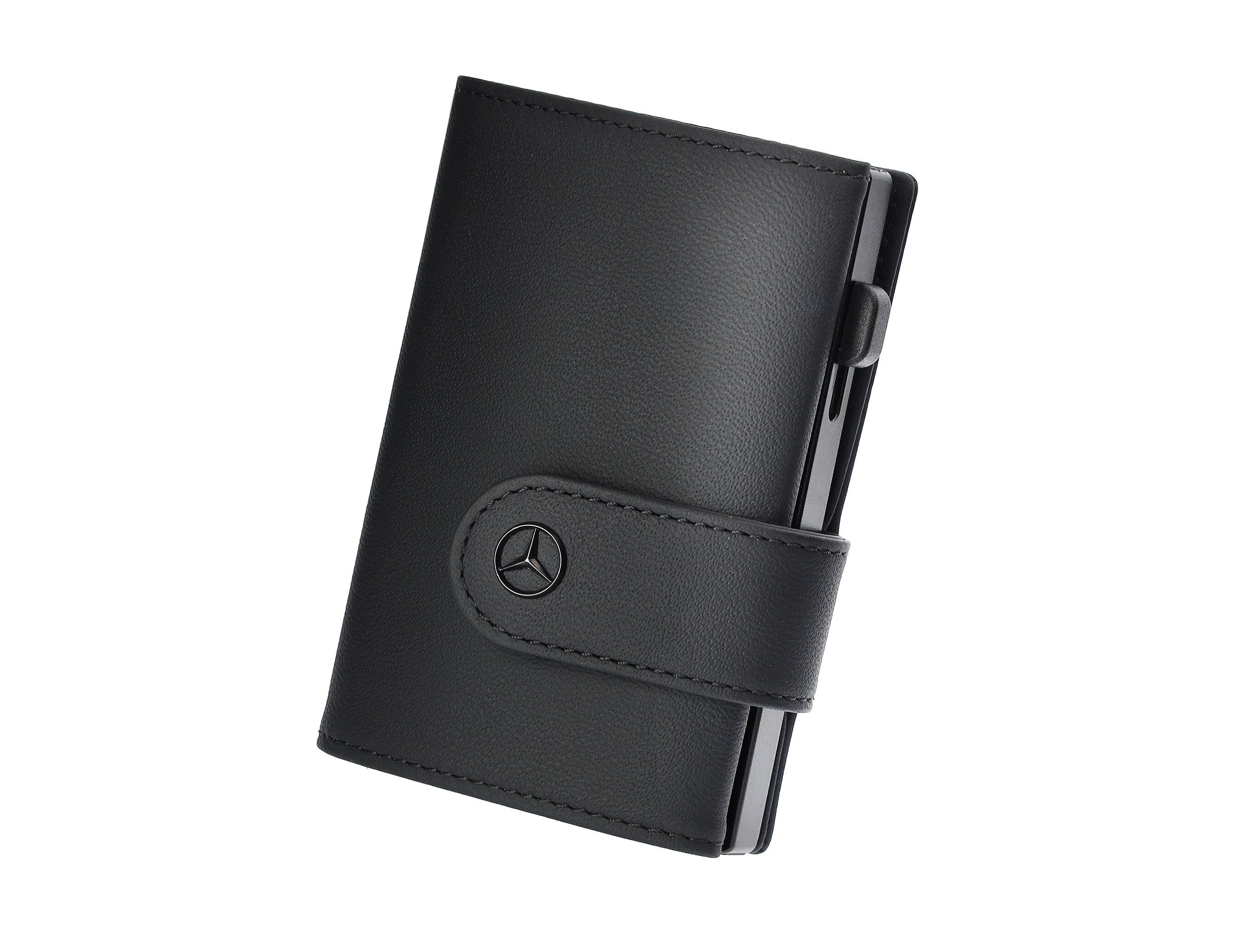 Mini-Geldbörse, G-Klasse - schwarz, Rindleder