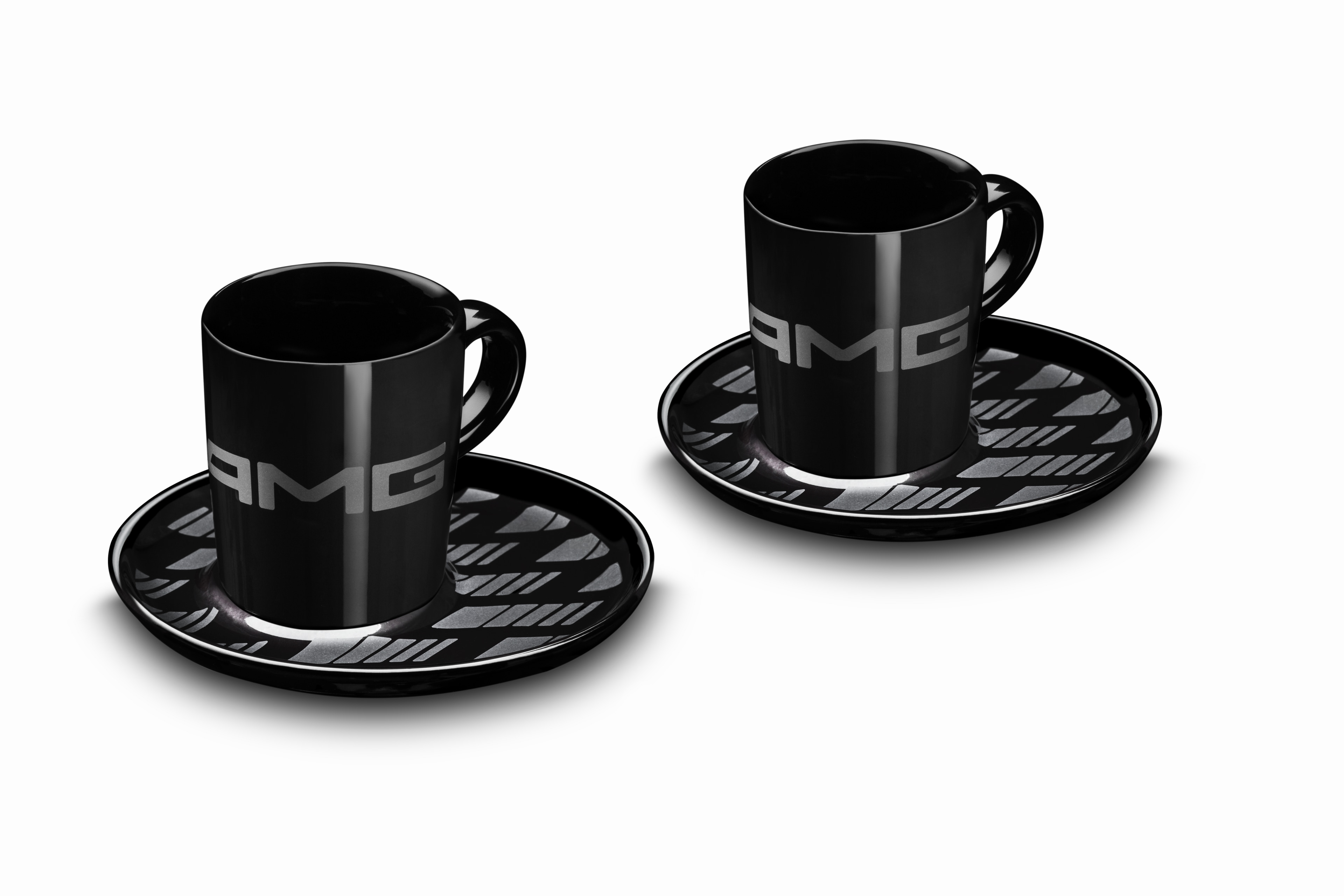 Filiżanki do espresso AMG, Zestaw 2-częściowy - czerń, porcelana, 80 ml, Kahla
