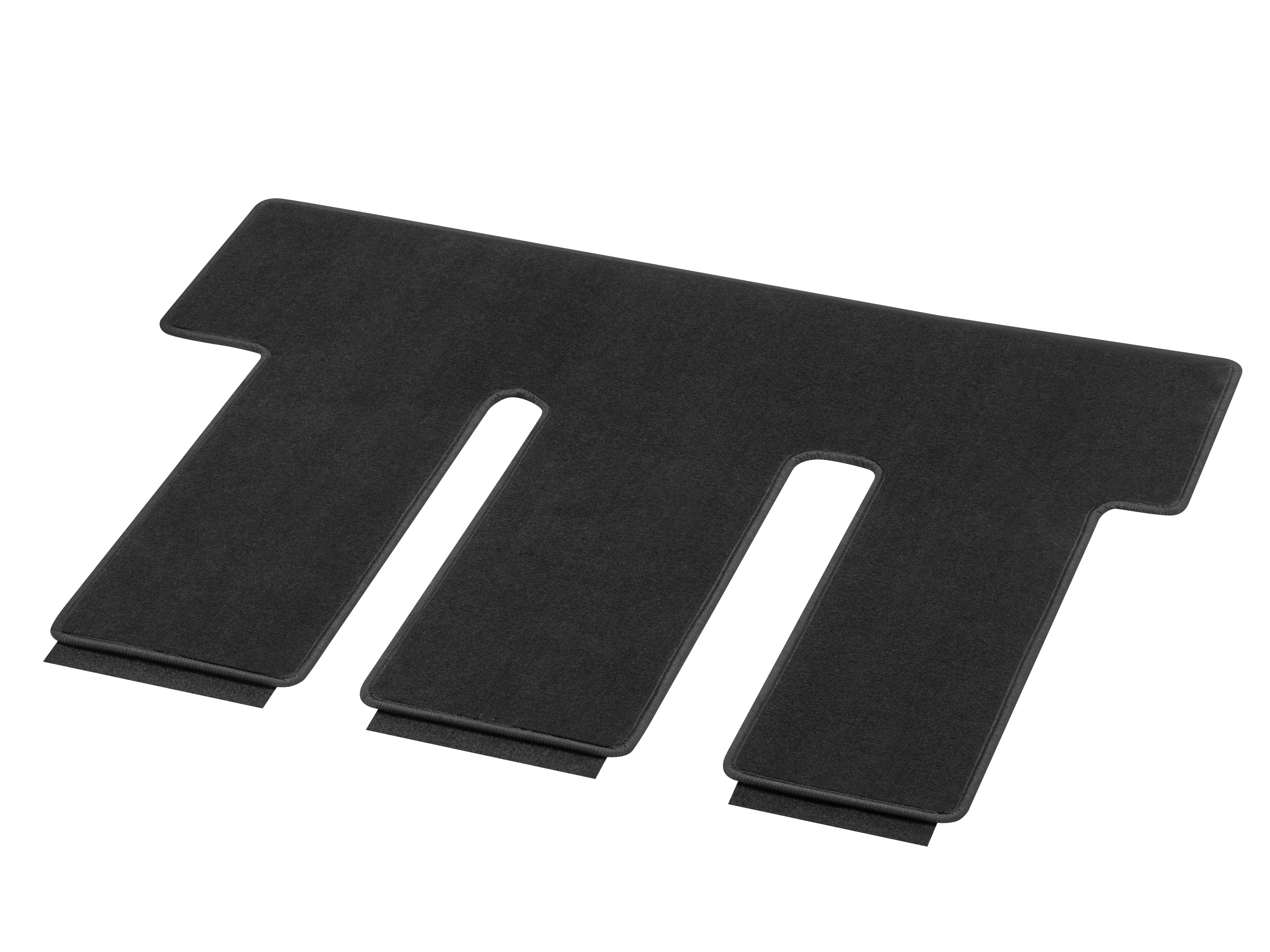 Maty welurowe, Bagażnik, z pojedynczą prowadnicą, 1-częściowa, IN3, UT3 - kierownica z lewej/prawej strony, czerń