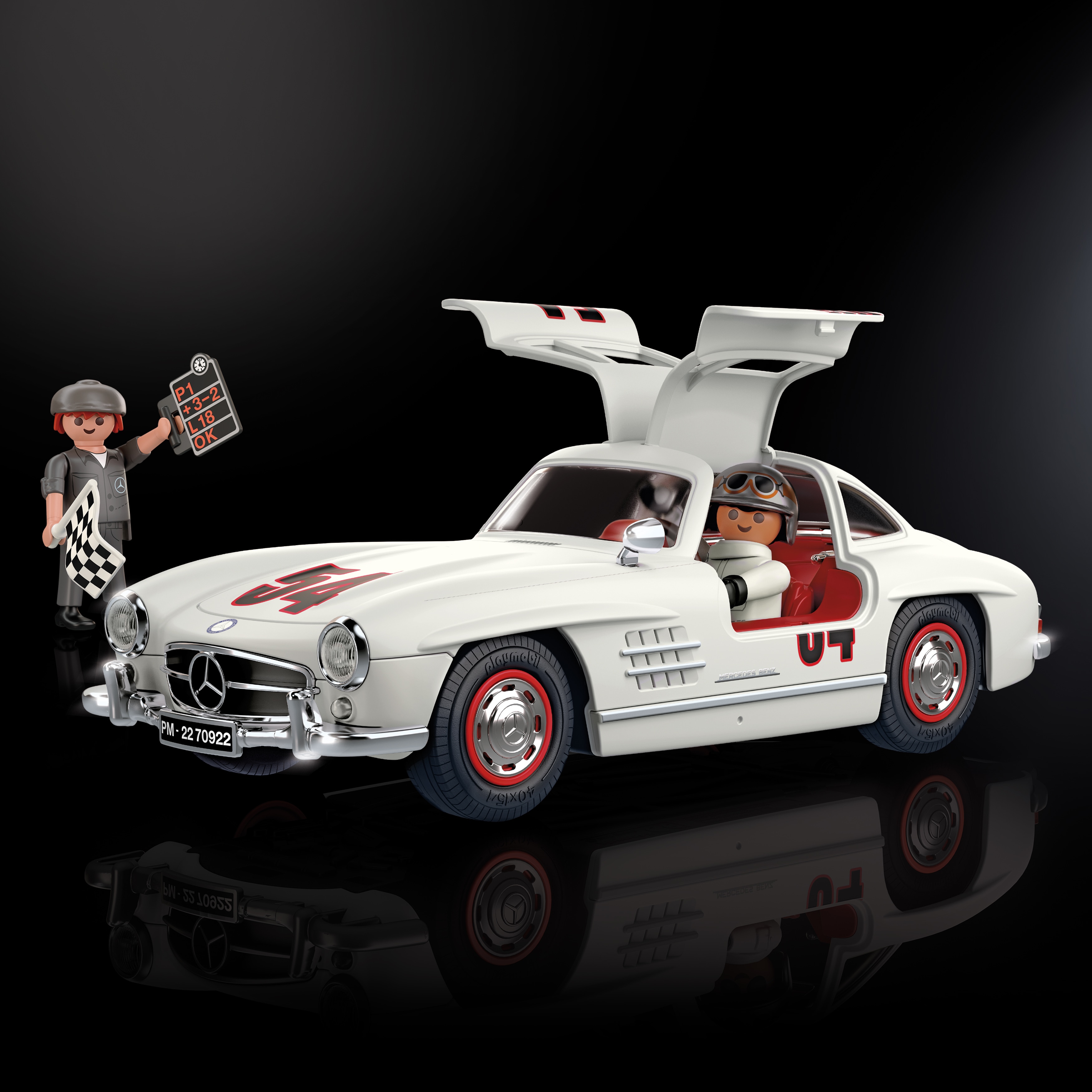 300 SL Coupé (1954-1957) W 198, playmobil-Set - weiß, playmobil, 1:18