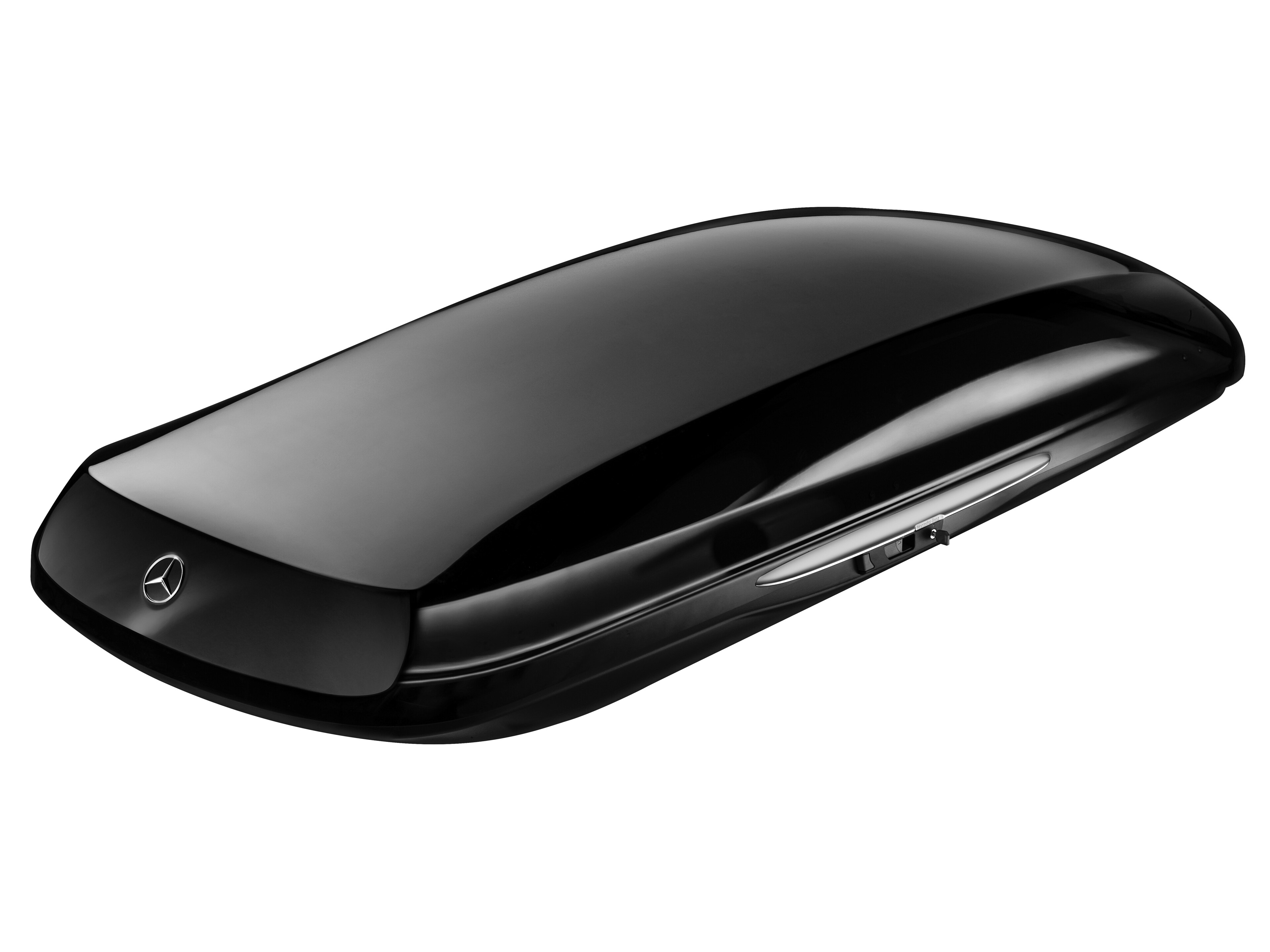 Boks dachowy Mercedes-Benz M, 430 litrów - tworzywo sztuczne, czerń, lakier, błyszczące