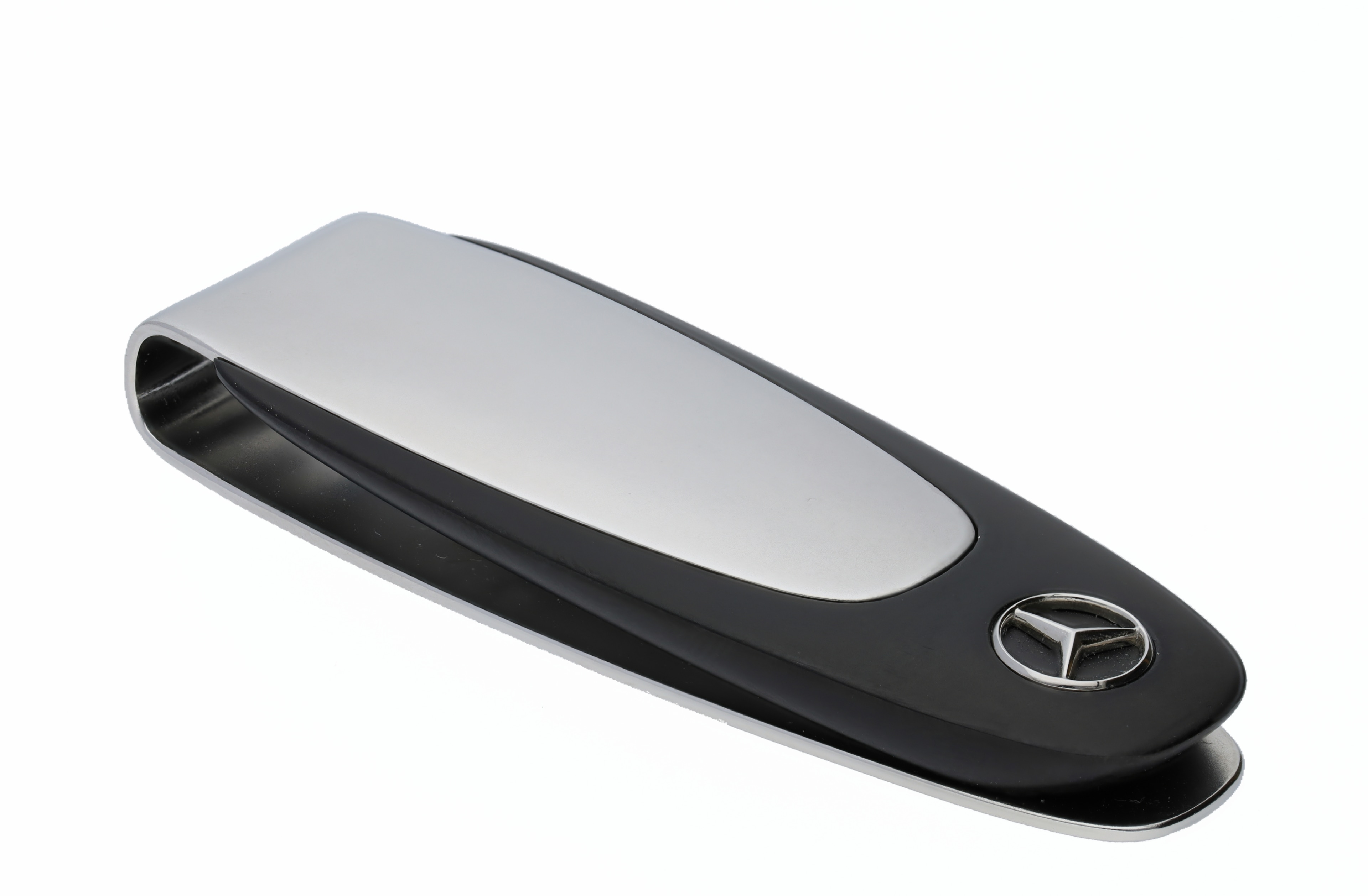 Geldscheinklammer, Business - silberfarben / schwarz, Edelstahl