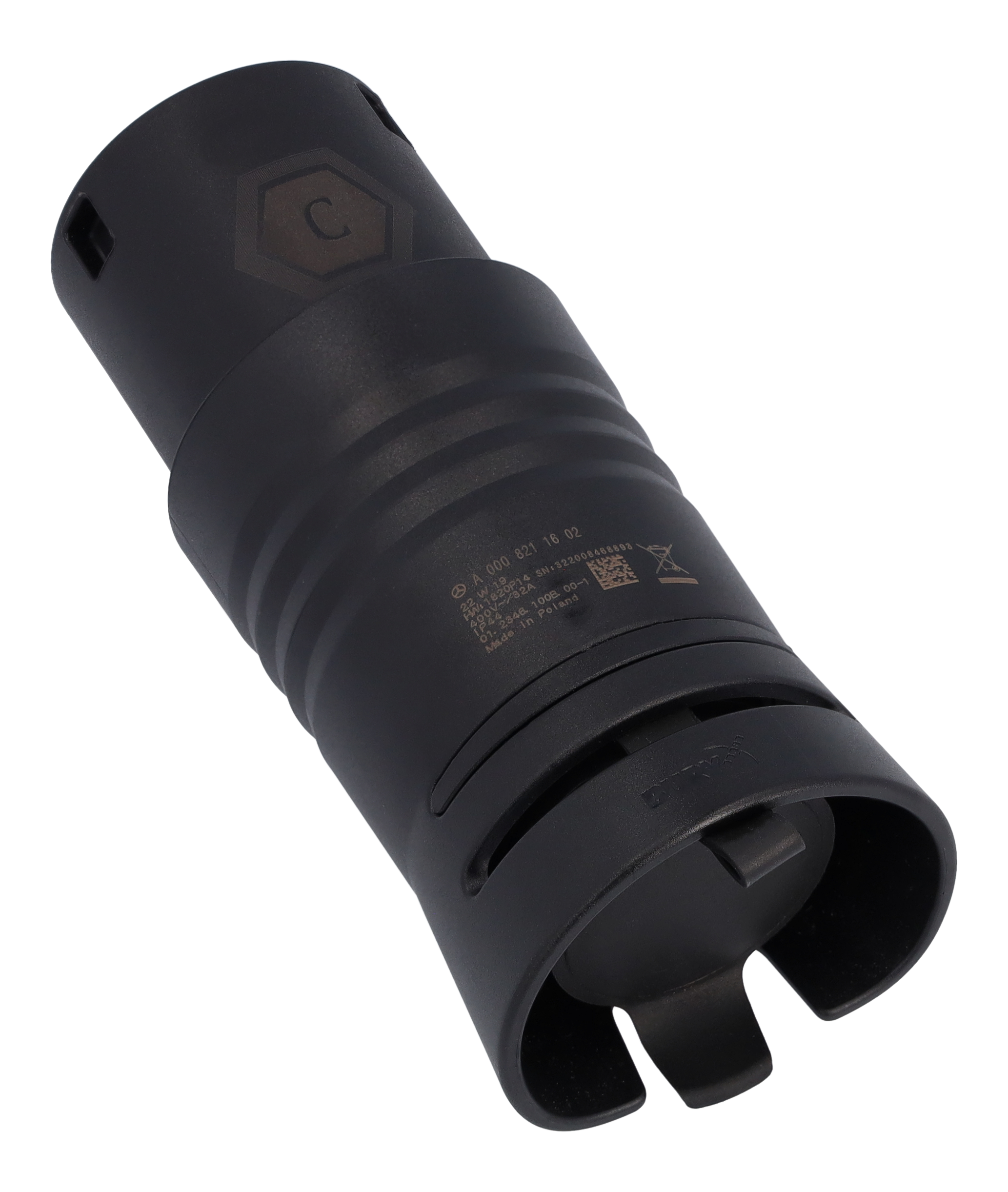 Elastyczny system ładowania Pro, Adapter, Typ 2 - tworzywo sztuczne, czerń, kierownica z lewej/prawej strony