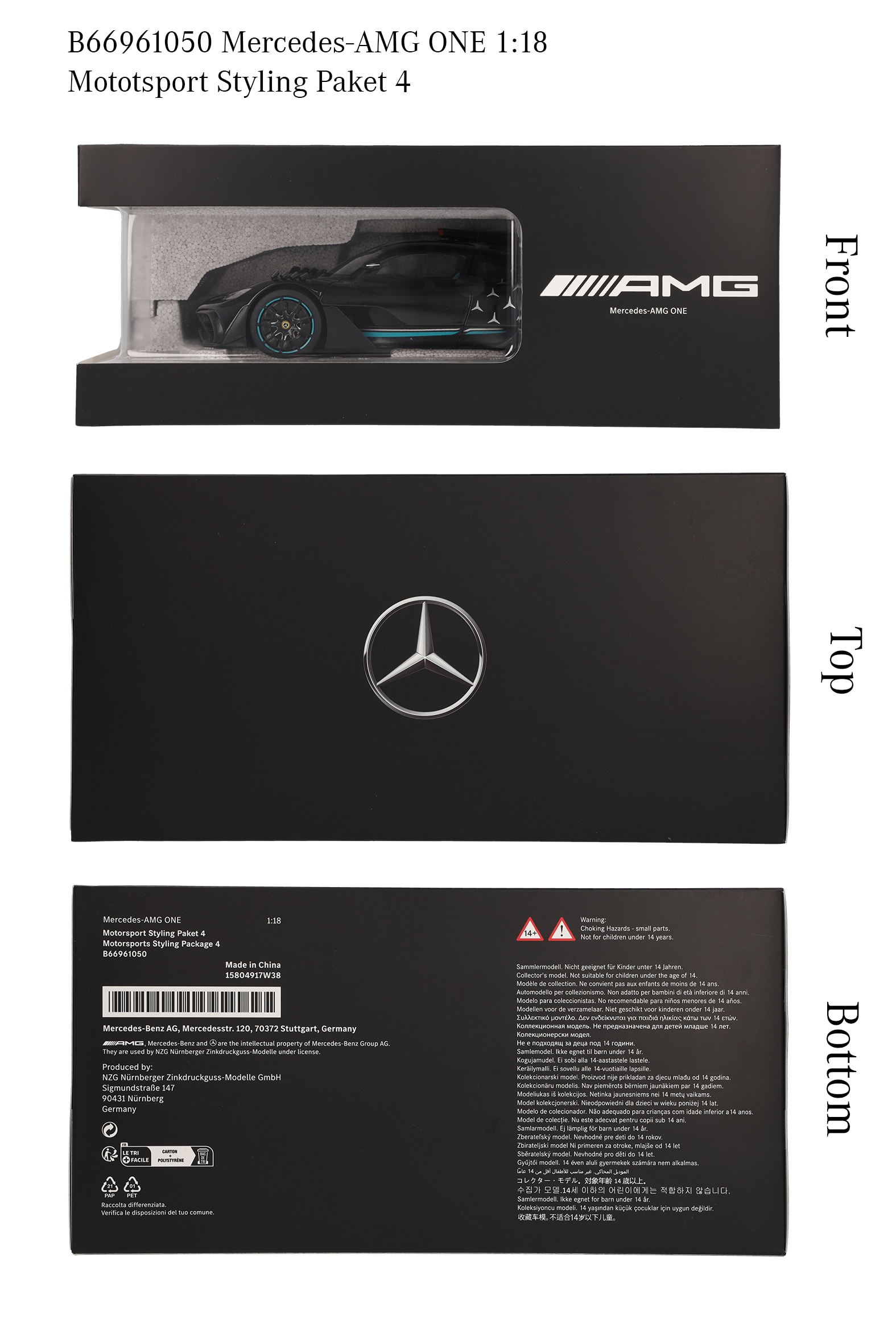 Mercedes-AMG ONE, C298 - czerń obsydianu, NZG, 1:18