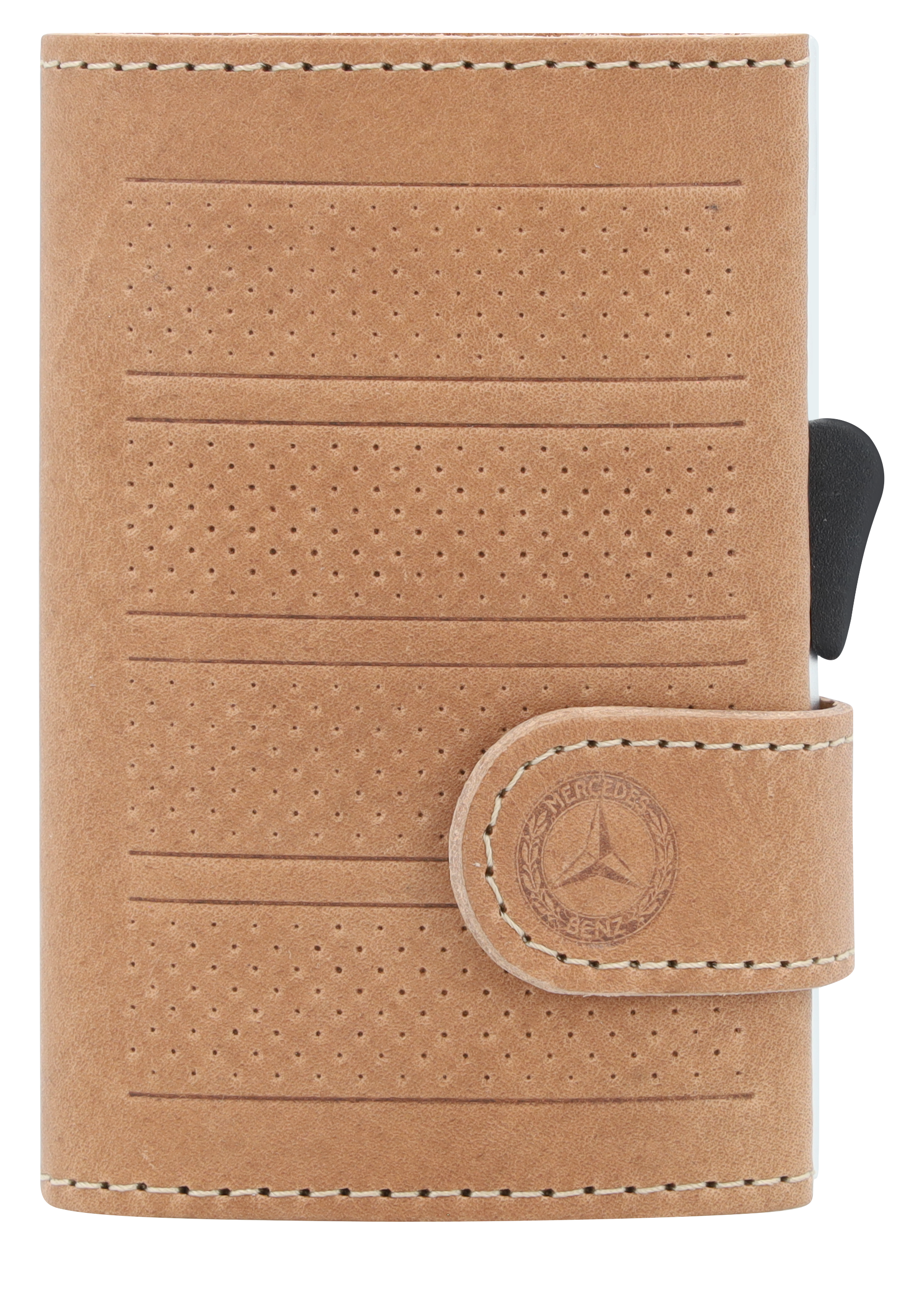 Mini portfel - cognac, skóra bydlęca