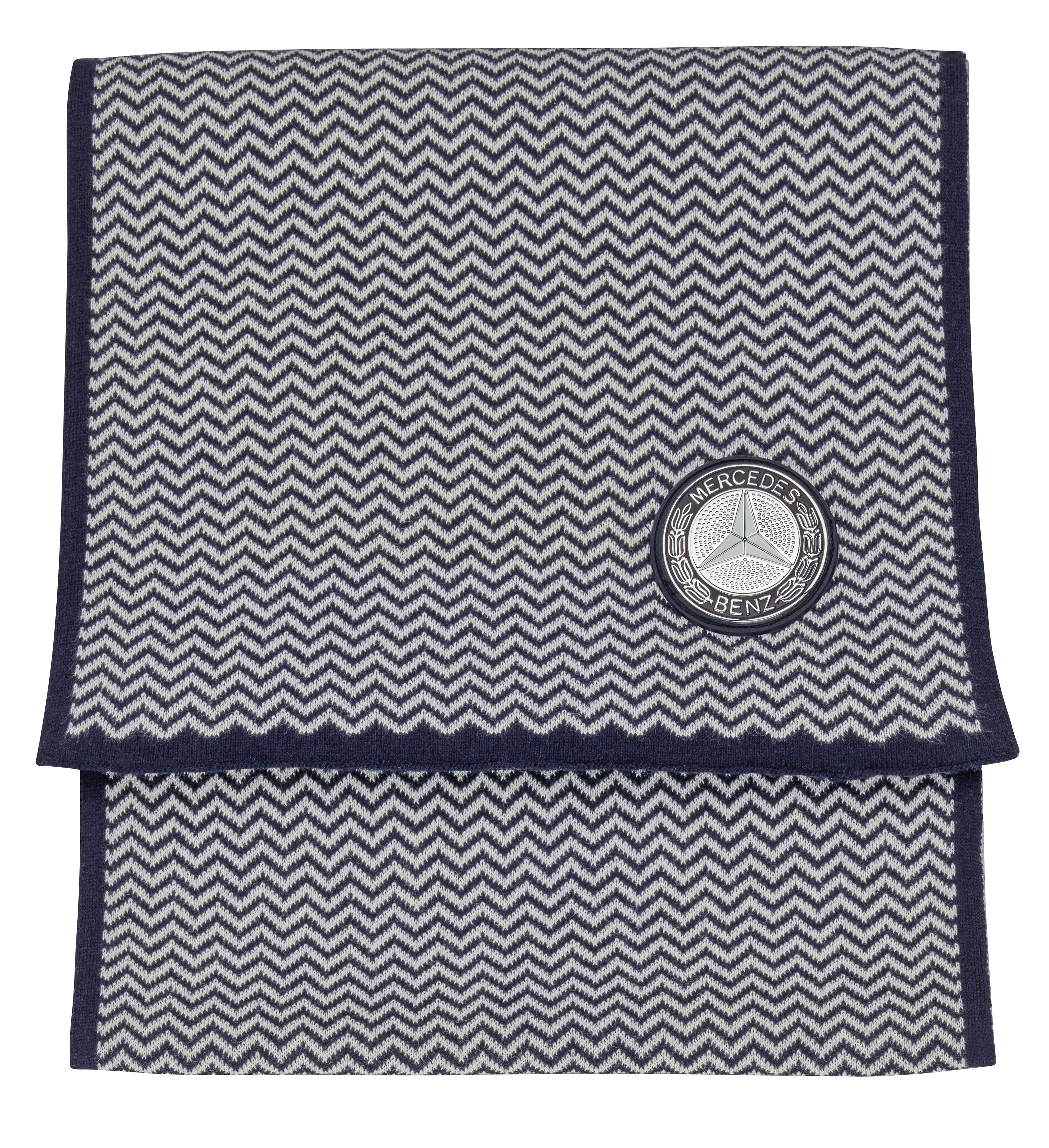 Dzianinowy szal - navy