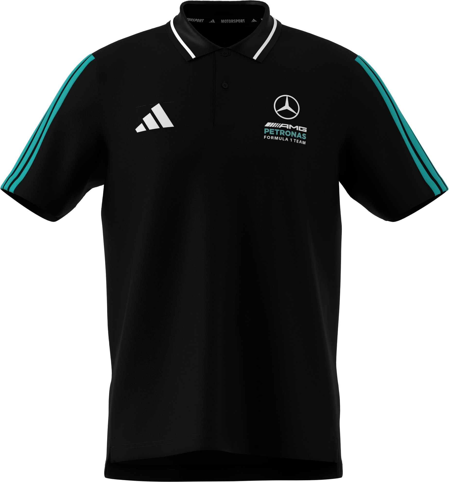 Męska koszulka polo, Mercedes-AMG F1 - czerń, S