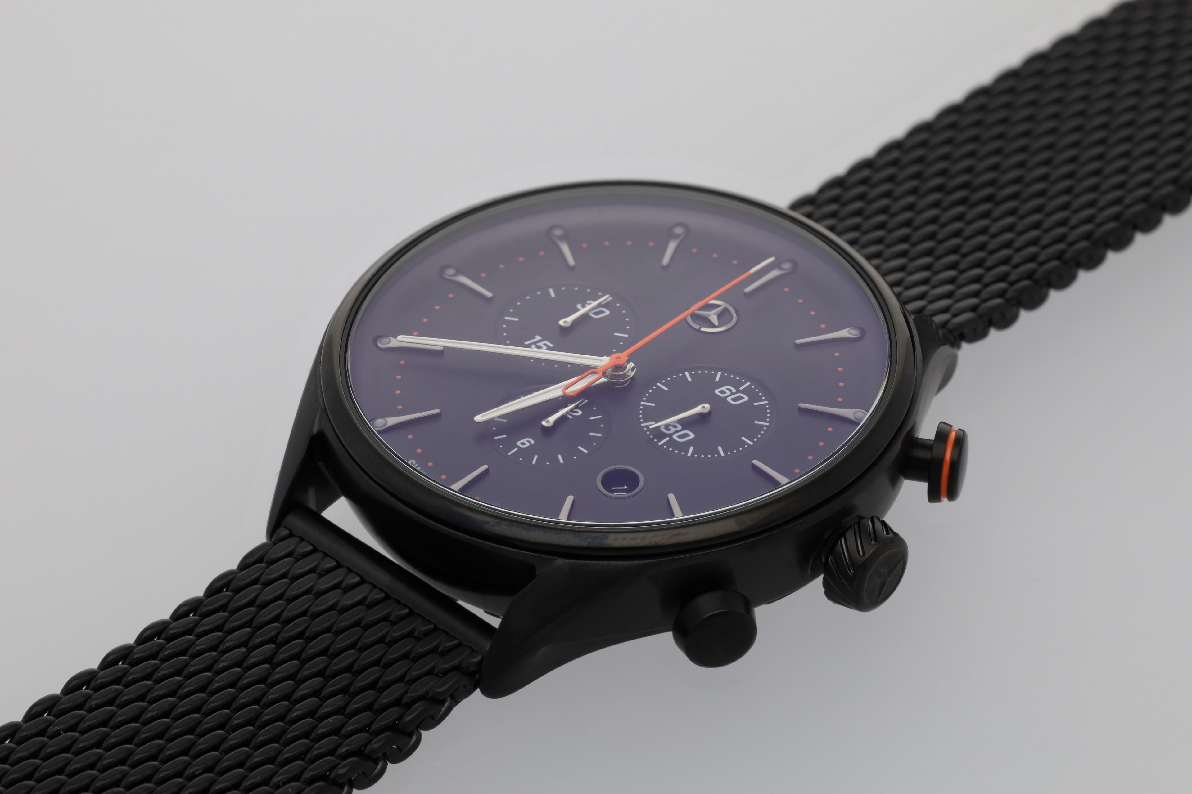 Armbanduhr Herren, Sport Fashion - schwarz / orange, Edelstahl