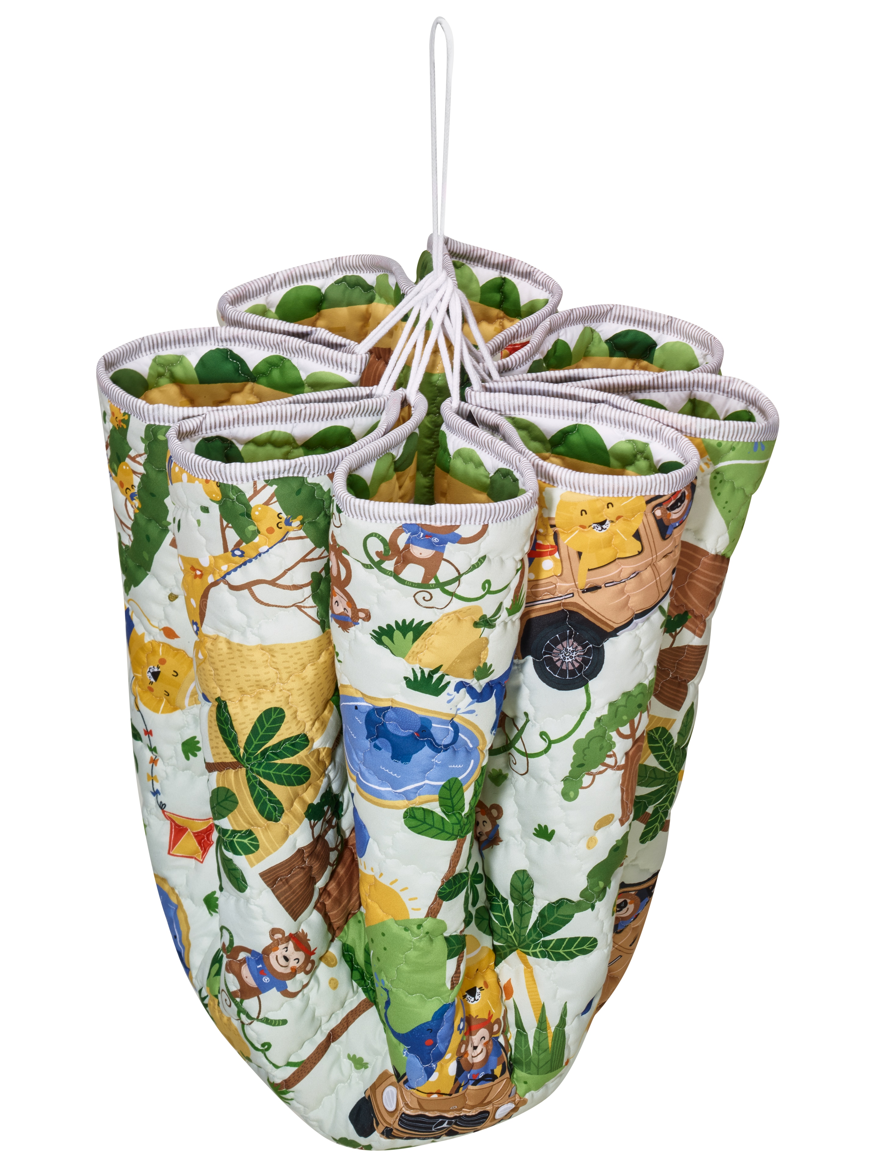 Spieldecke 2in1, Safari - weiß, Polyester, Nici