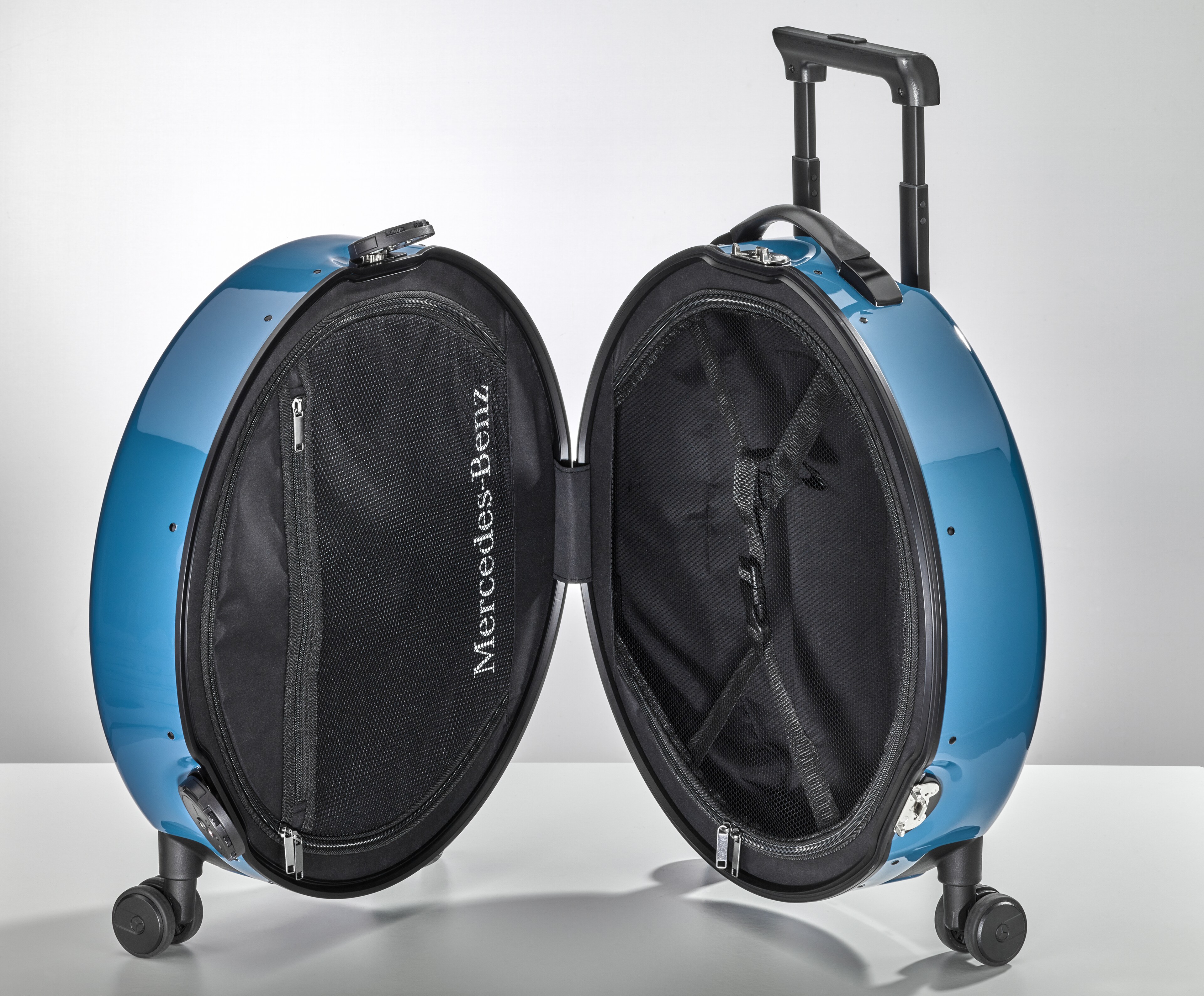 Walizka, G-Class - niebieski, poliwęglan / poliester, 45 l