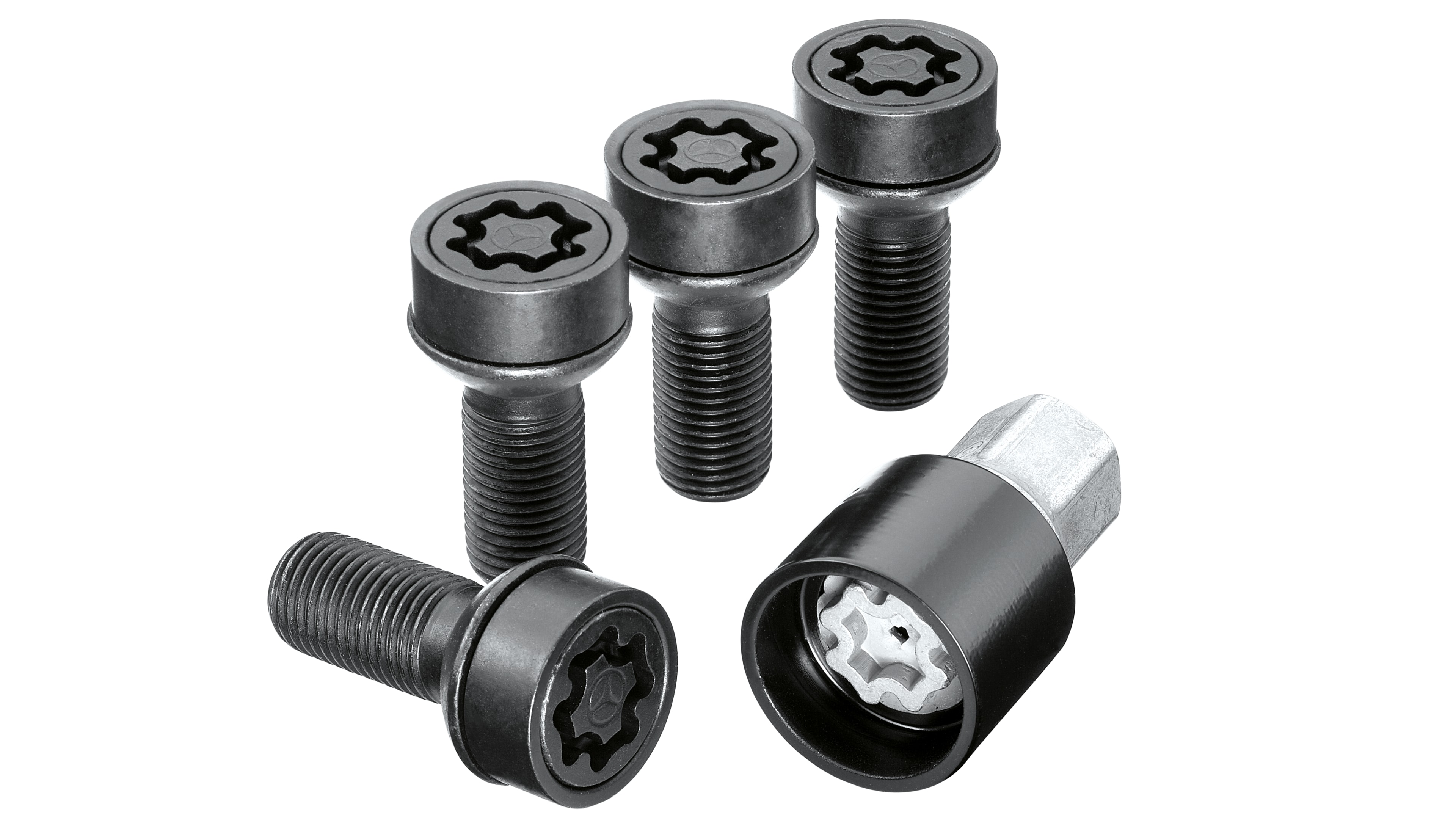 Zestaw zabezpieczeń kół, M14 x 1,5 x 27 - czerń