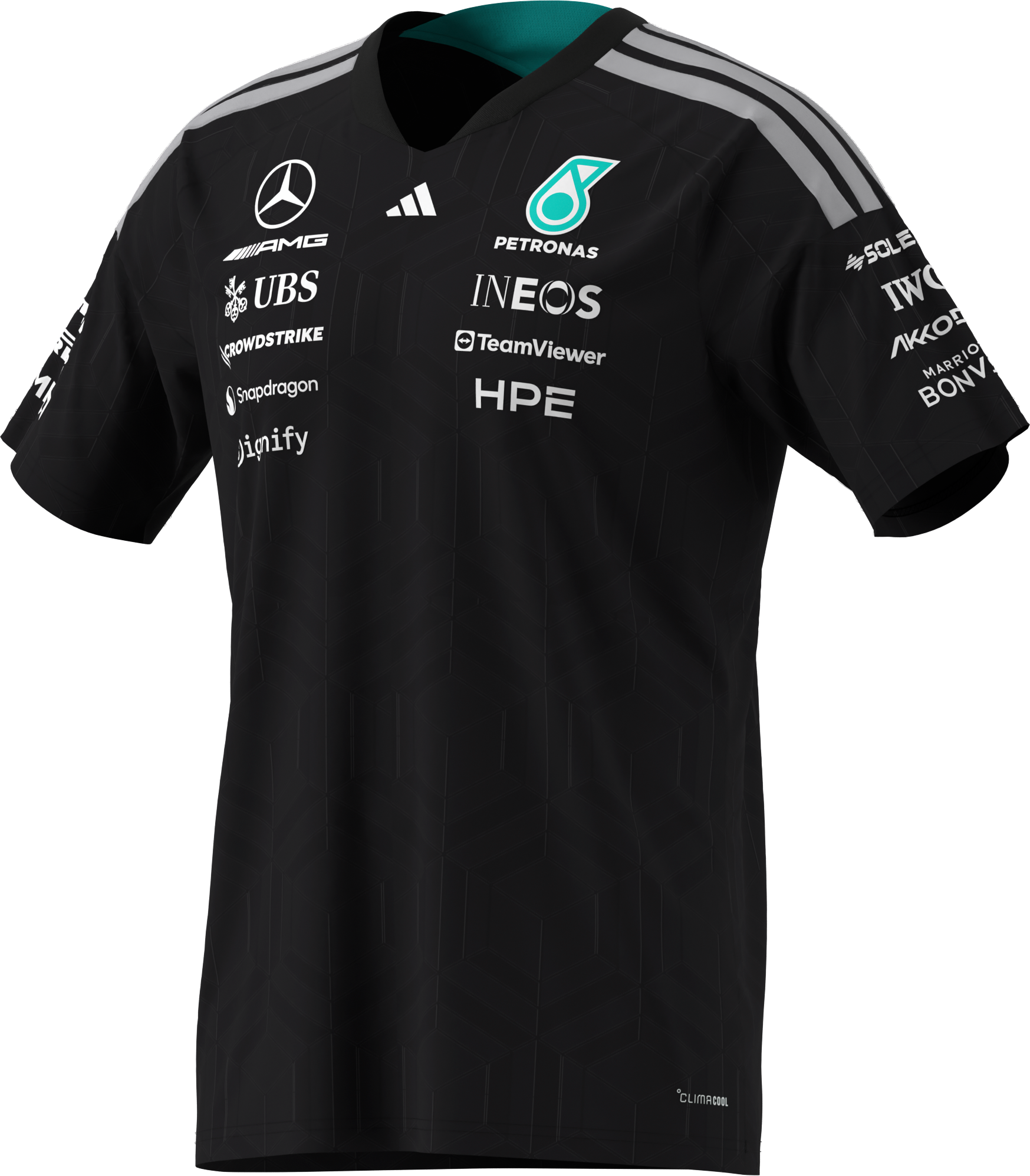 T-shirt męski, Kierowca, Mercedes-AMG F1 - czerń, S