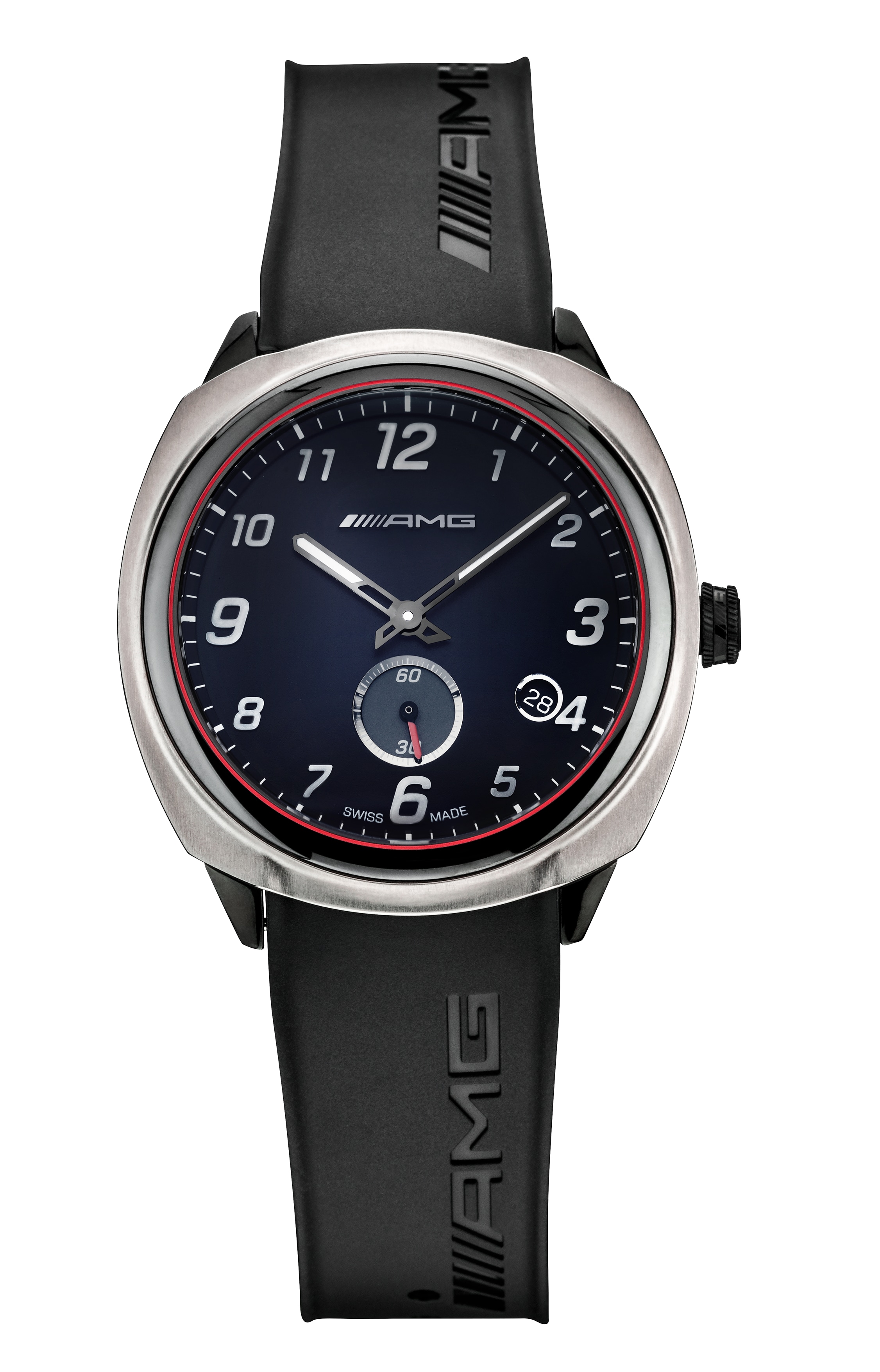 Zegarek na rękę, Unisex, AMG, Produkty podstawowe - czerń / antracyt / czerwony, stal nierdzewna / tytan / kauczuk