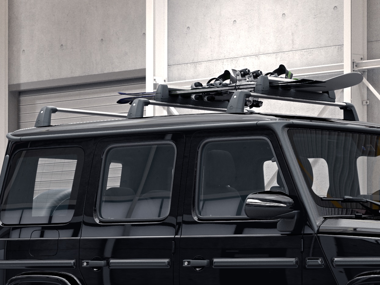 Bagażnik bazowy, trzy belki poprzeczne - aluminium / stal, srebrny / czerń