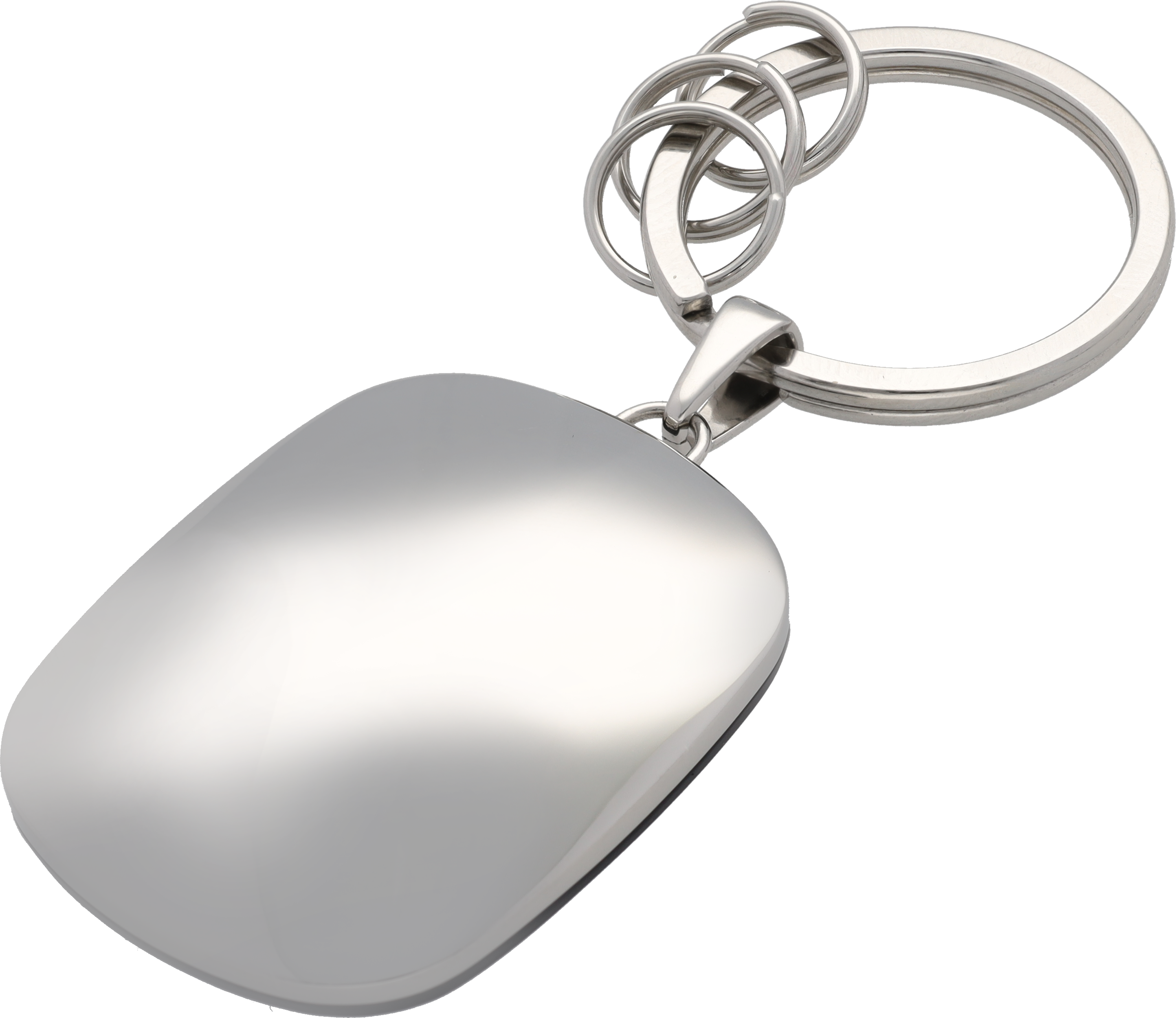 Breloczki do kluczy, Wallbox - czerń / srebrny, stal nierdzewna / plastik (oceaniczny), polerowane na połysk