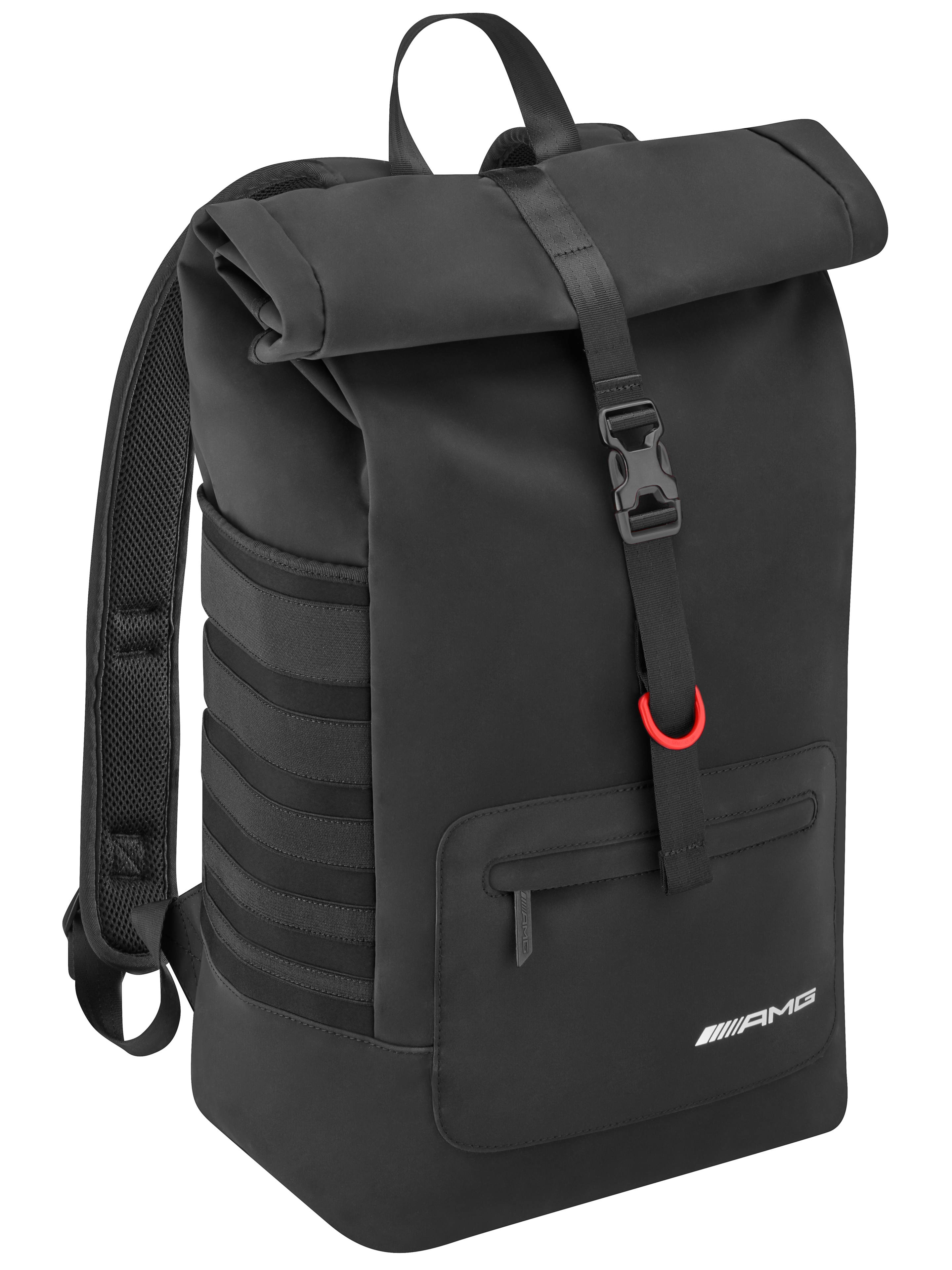 Plecak AMG typu roll-top - czerń, PVC / poliester