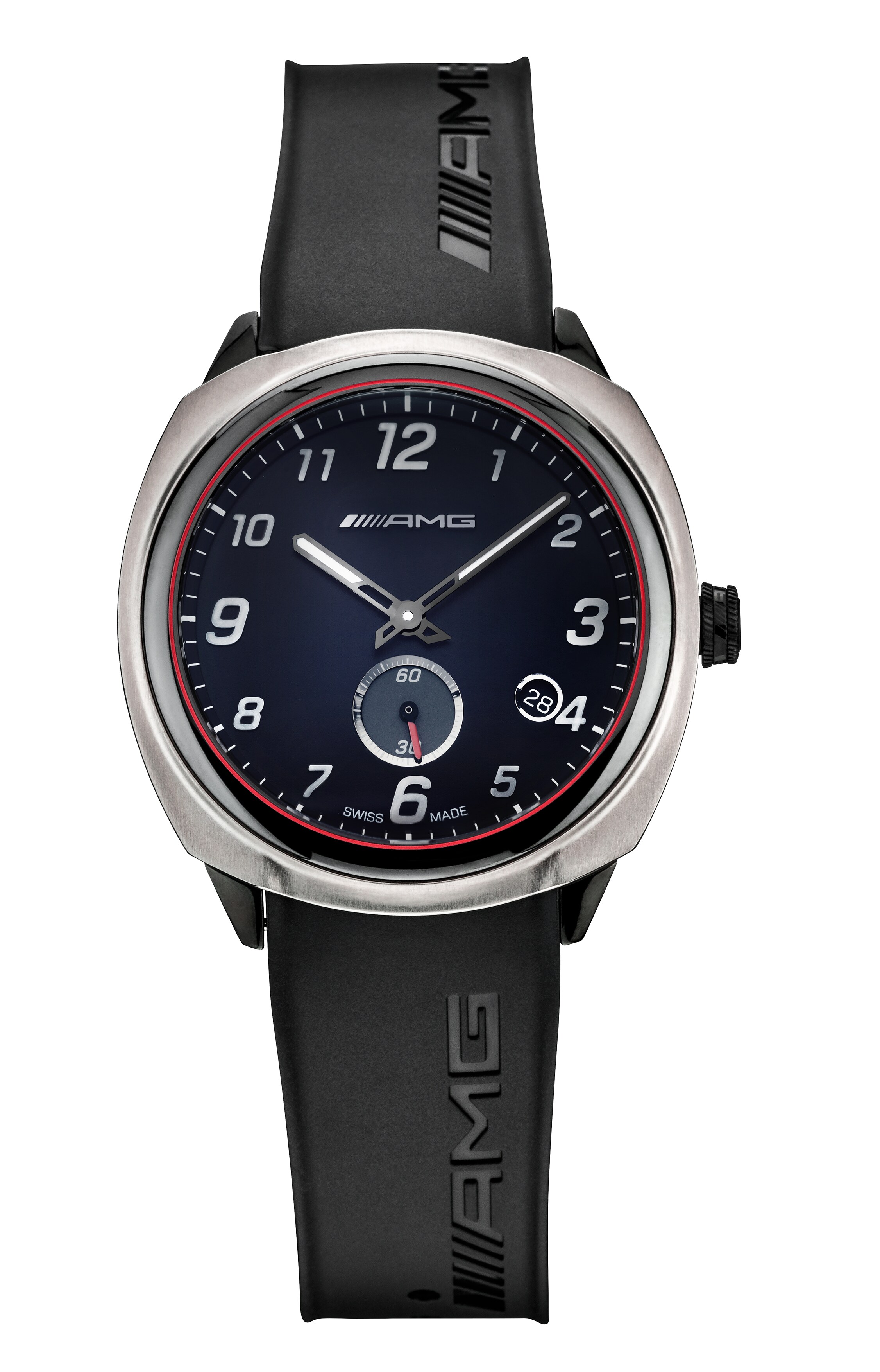 Zegarek na rękę, Unisex, AMG, Produkty podstawowe - czerń / antracyt / czerwony, stal nierdzewna / tytan / kauczuk