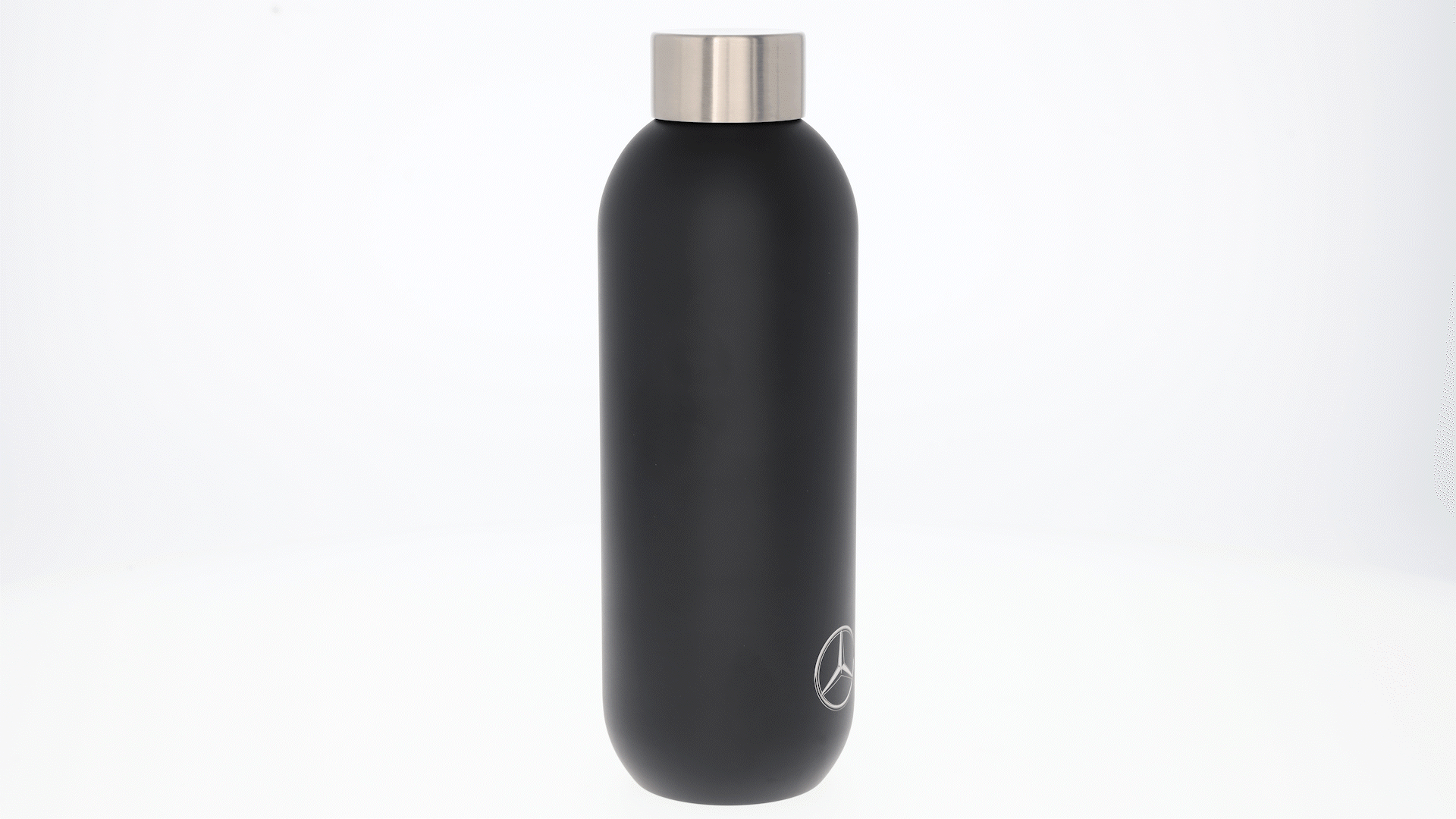 Termiczna butelka na napoje - czerń, stal nierdzewna / polipropylen / silikon, Stelton, 600 ml