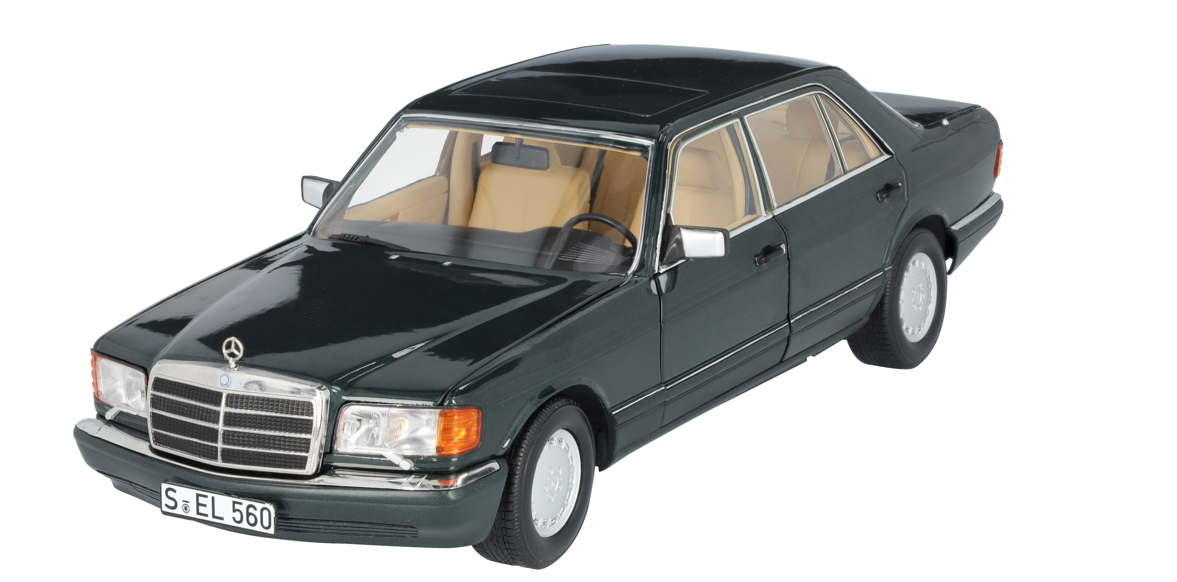 560 SEL V 126 (1985-1991) - malachitgrün, Norev, 1:18