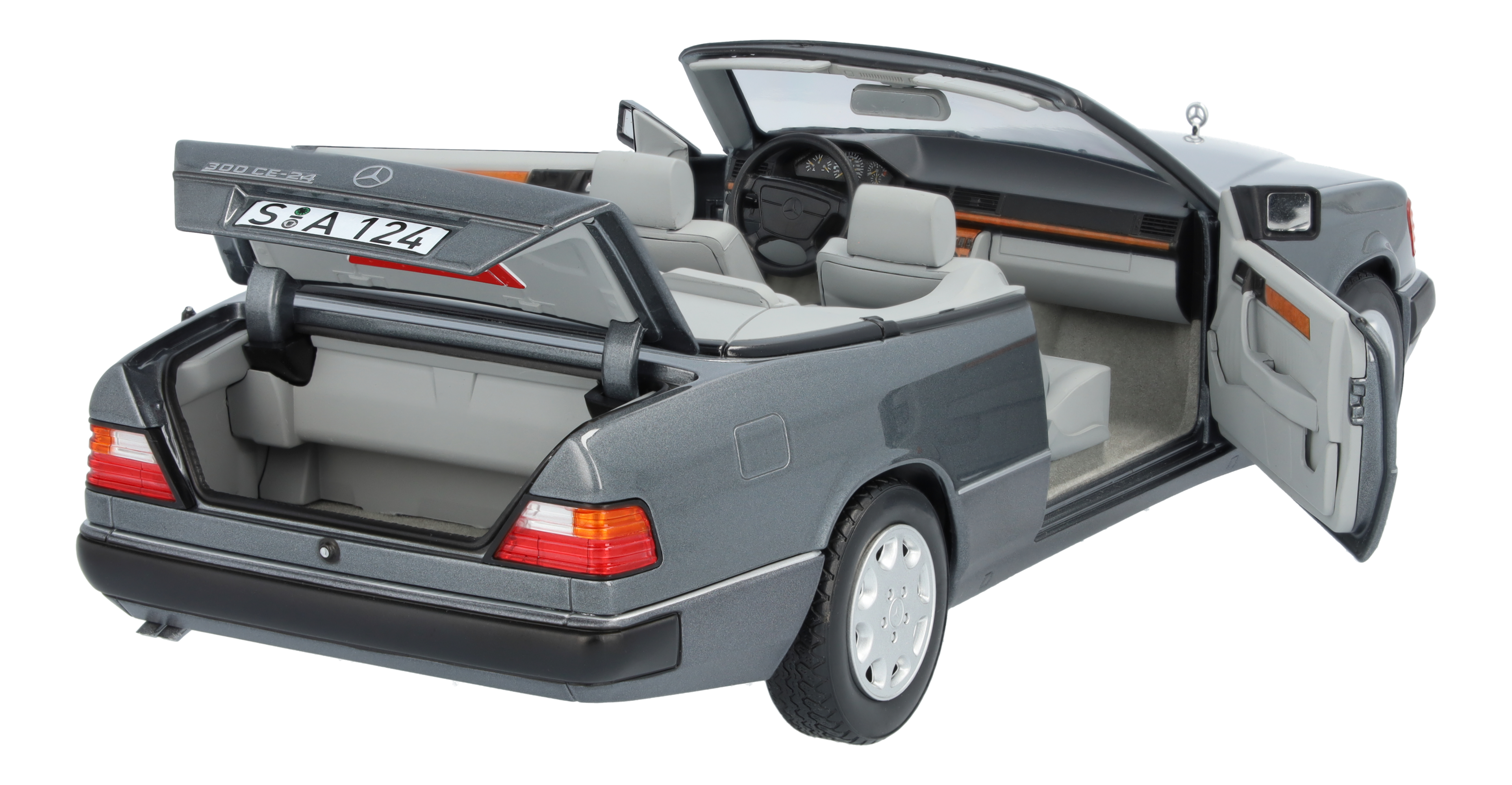 300 CE-24 Cabriolet A 124 (1991-1993) - perlmuttgrau, Norev, 1:18