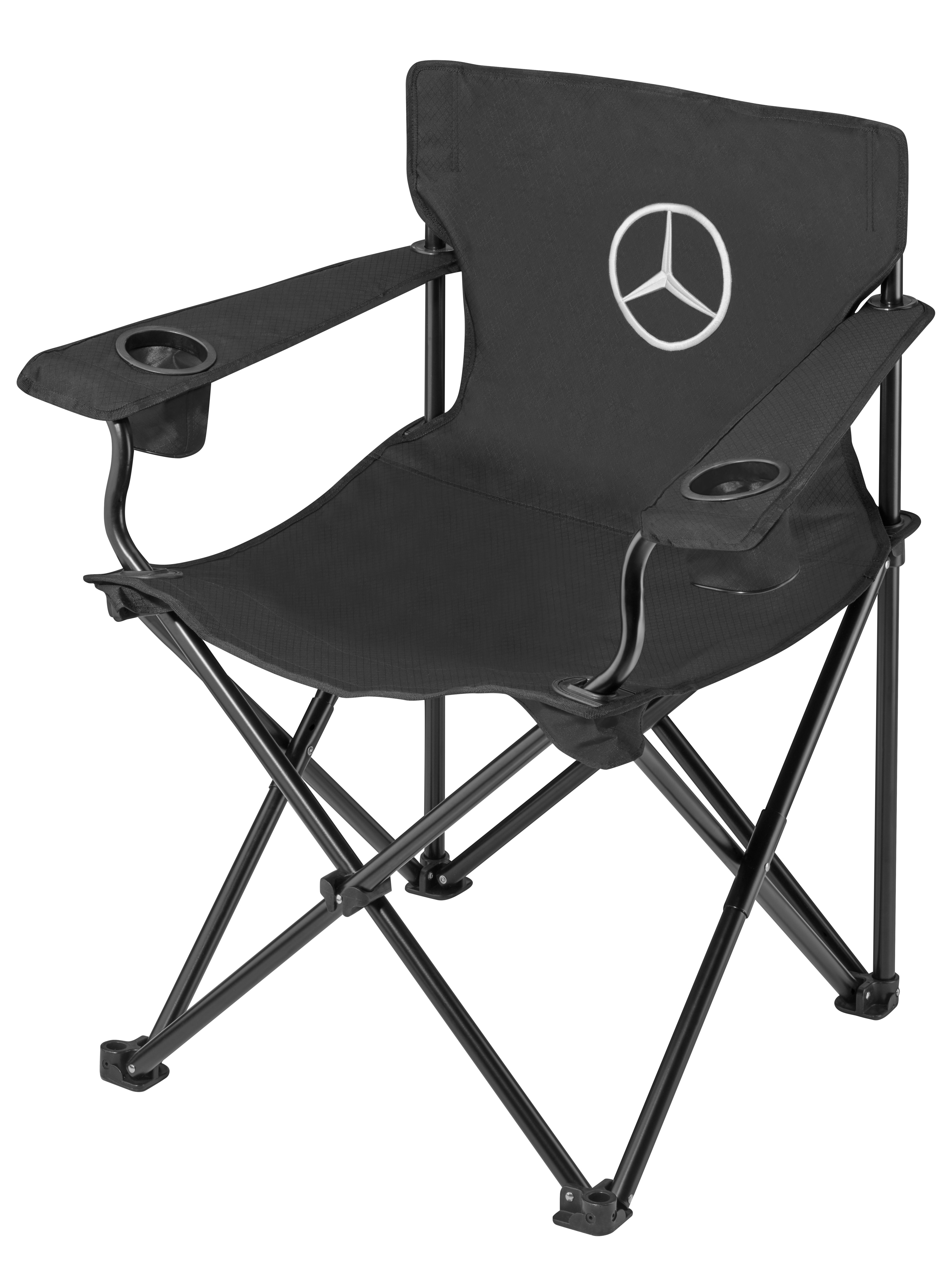 Faltstuhl - schwarz, Stahl / Polyester, BRUNNER