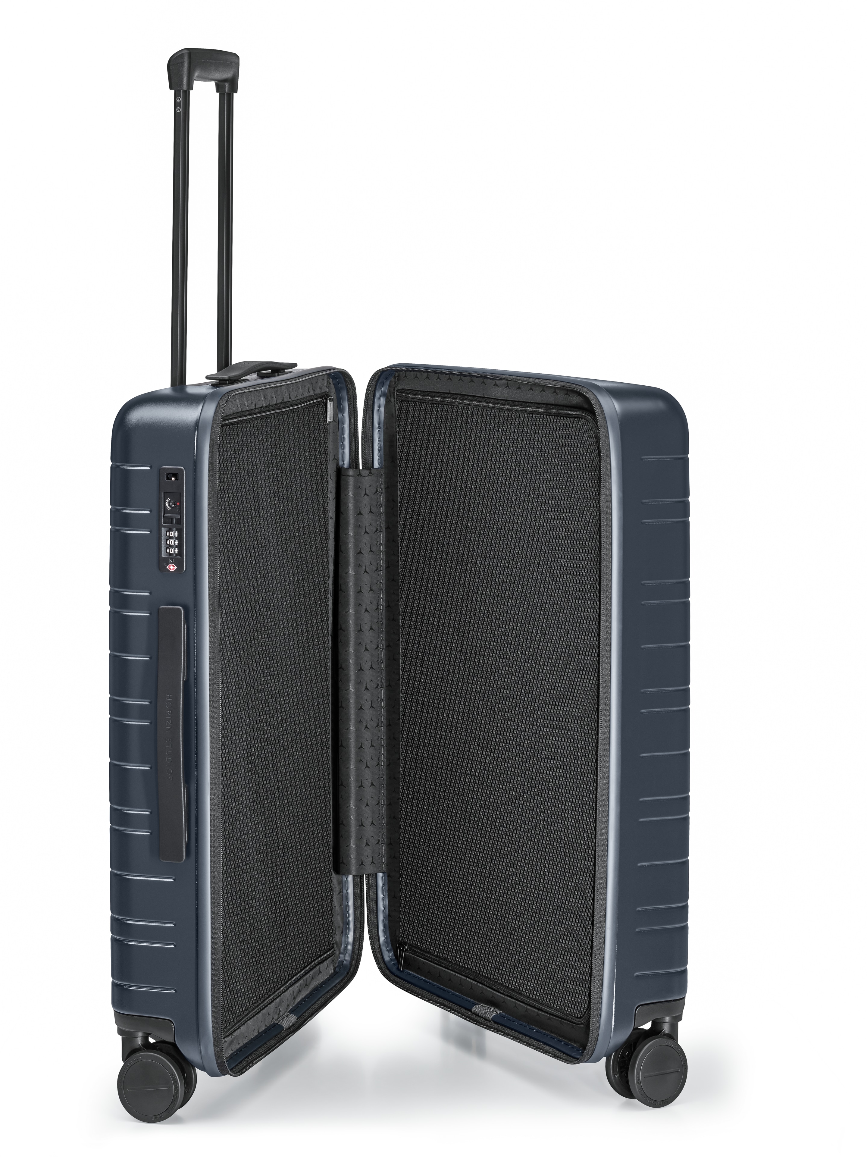 Walizka, H6 - ciemnoniebieski, poliwęglan / poliester, HORIZN STUDIOS, 65,5 l