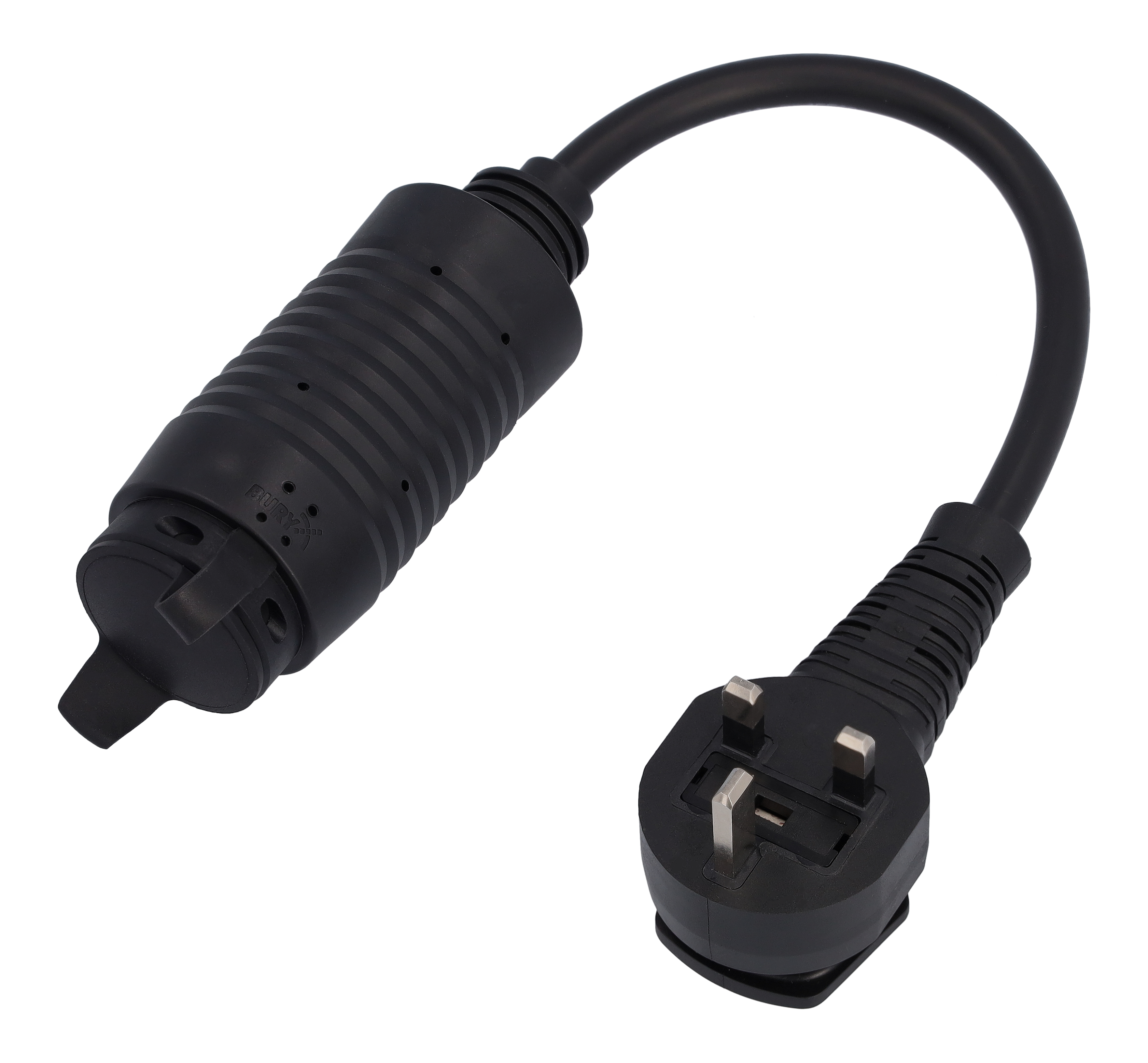 Elastyczny system ładowania Pro, Adapter, Typ G (UK) - tworzywo sztuczne, czerń, kierownica z lewej/prawej strony