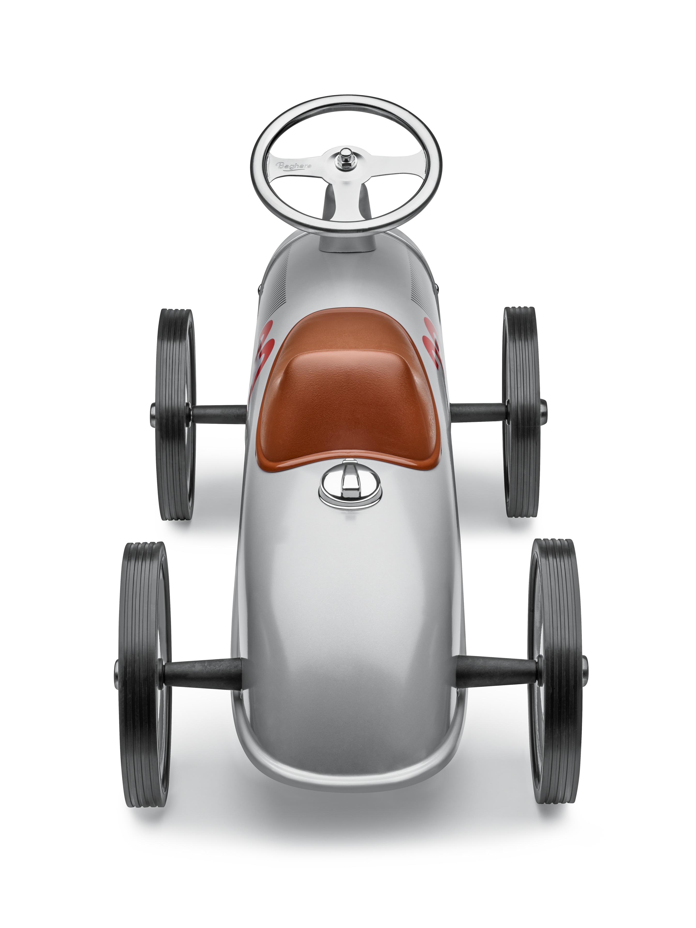 Jeździk dla dzieci., Samochód wyścigowy W 25 - srebrny, Baghera