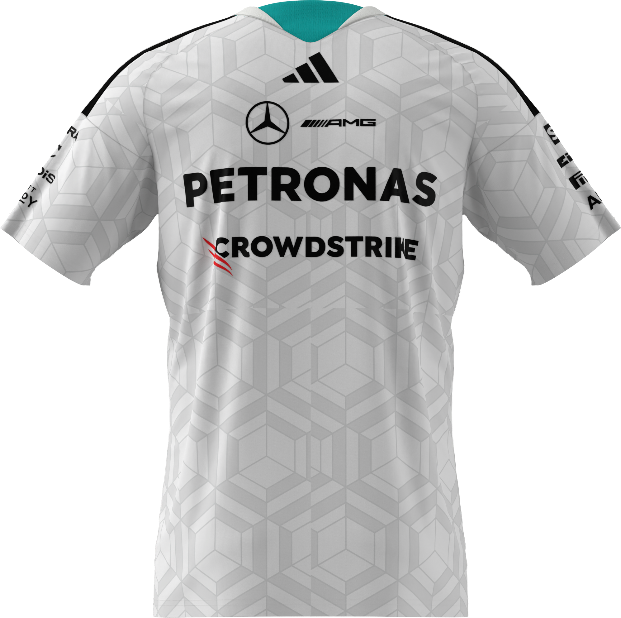 T-shirt męski, Kierowca, Mercedes-AMG F1 - biały, S