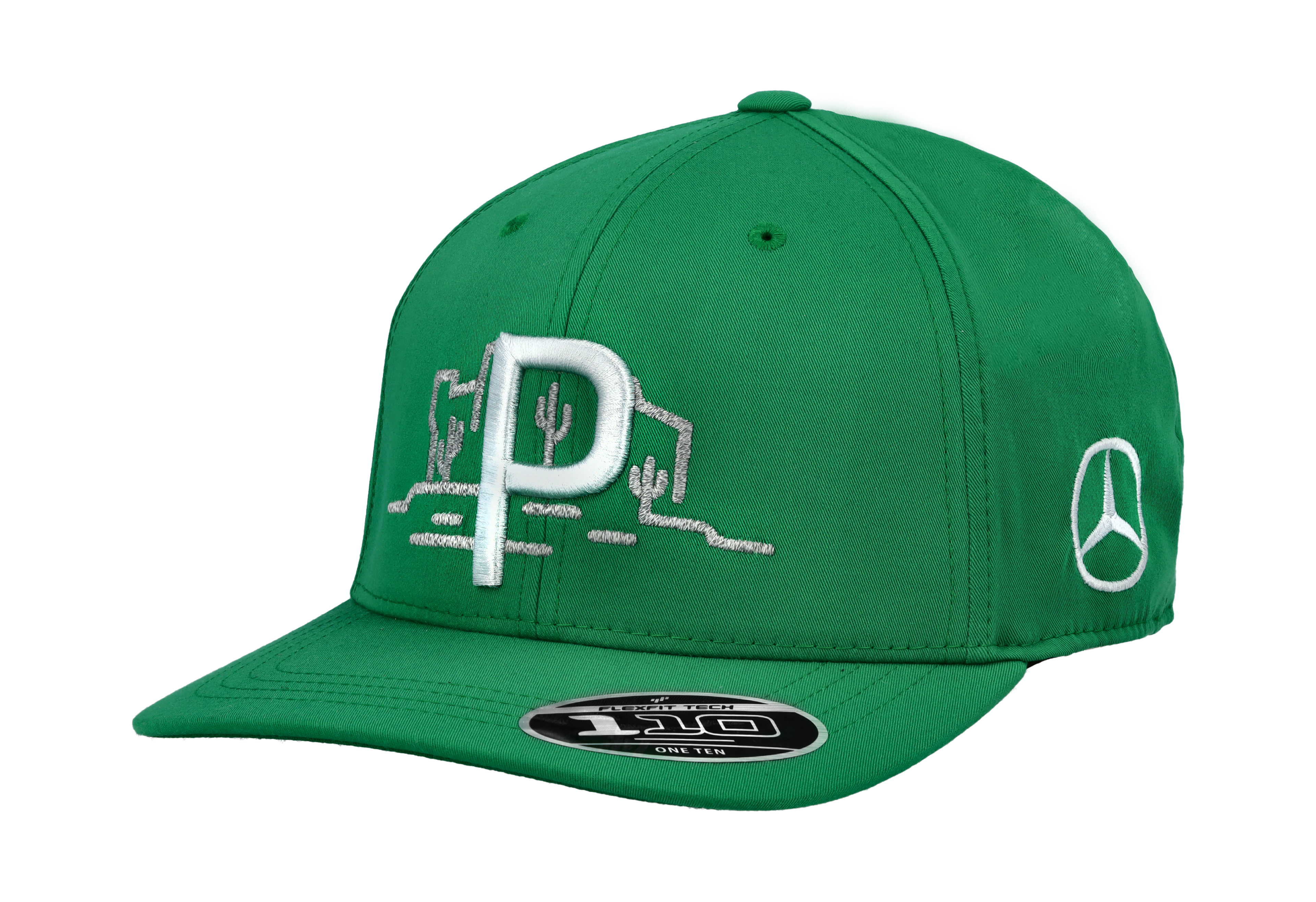 Czapka golfowa - zielony, poliester / elastan